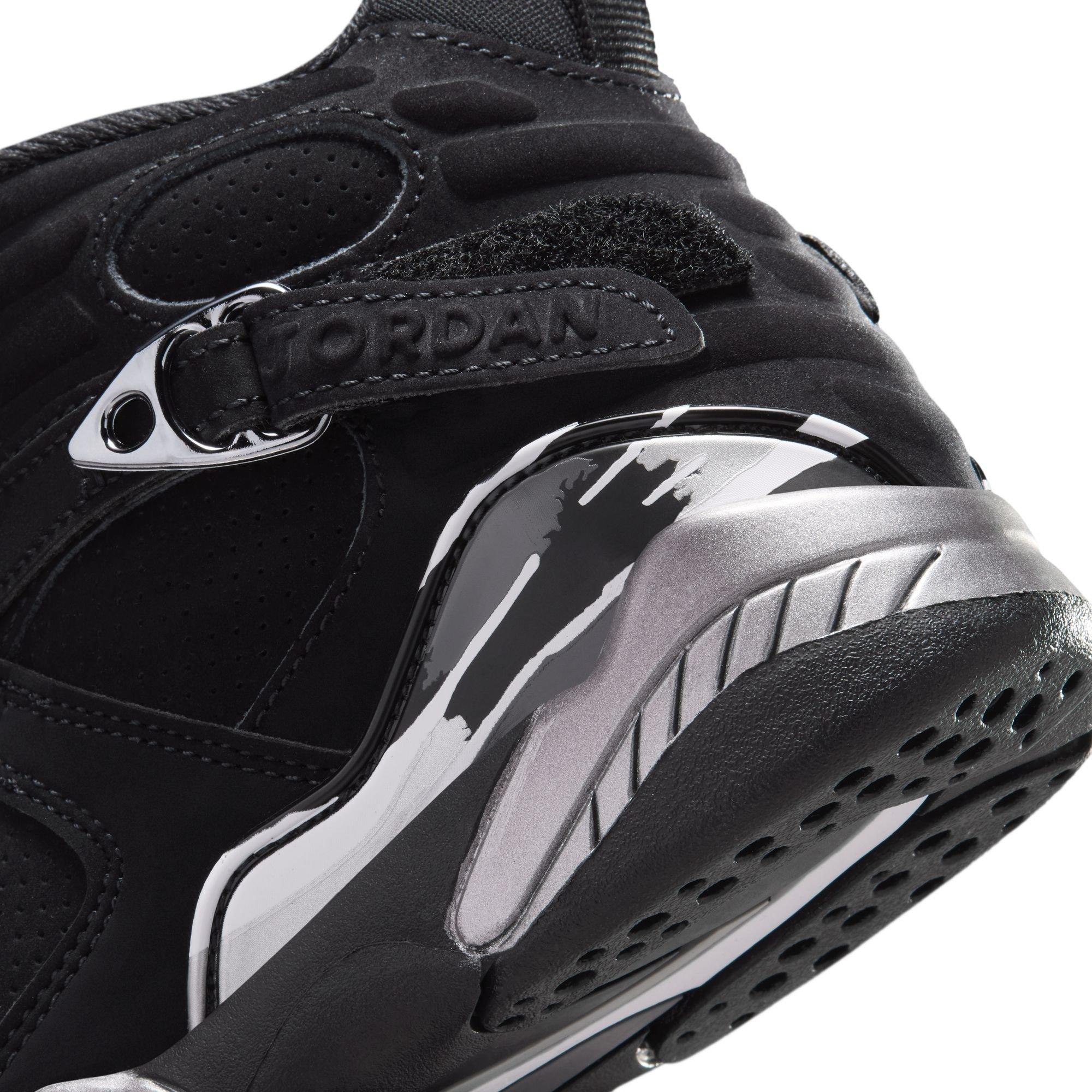 Jordan 8 Retro "Chrome" Preschool Kids' Shoe - BLACK/WHITE/LT GRAPHITE