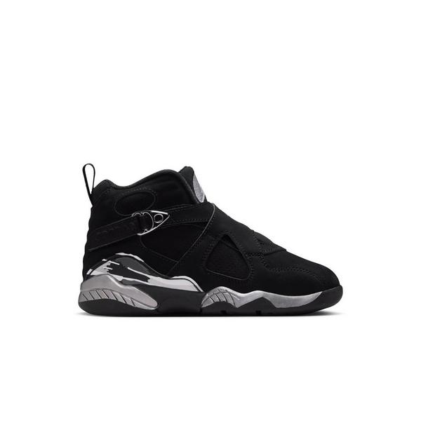 Jordan 8 Retro "Chrome" Preschool Kids' Shoe - BLACK/WHITE/LT GRAPHITE