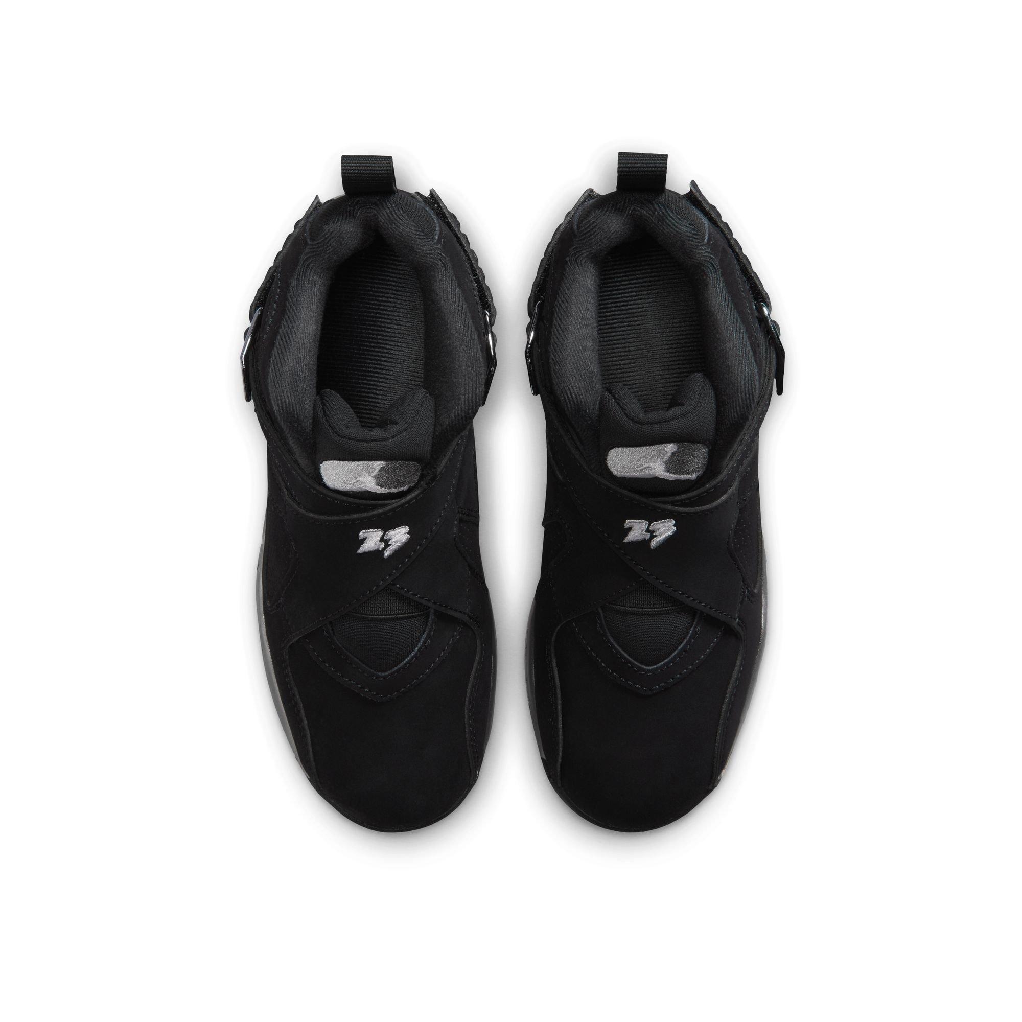 Jordan 8 Retro "Chrome" Preschool Kids' Shoe - BLACK/WHITE/LT GRAPHITE