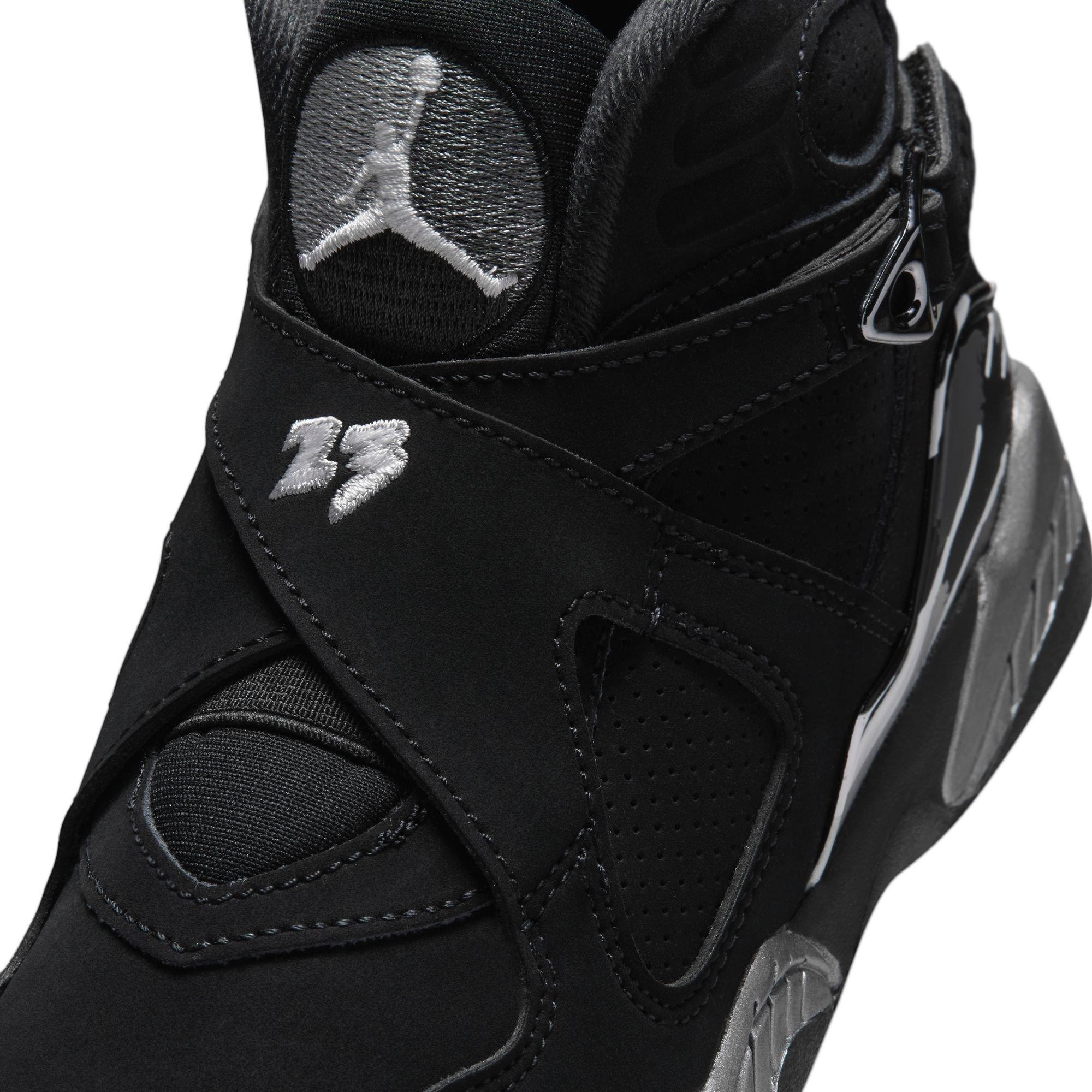 Jordan 8 Retro "Chrome" Preschool Kids' Shoe - BLACK/WHITE/LT GRAPHITE