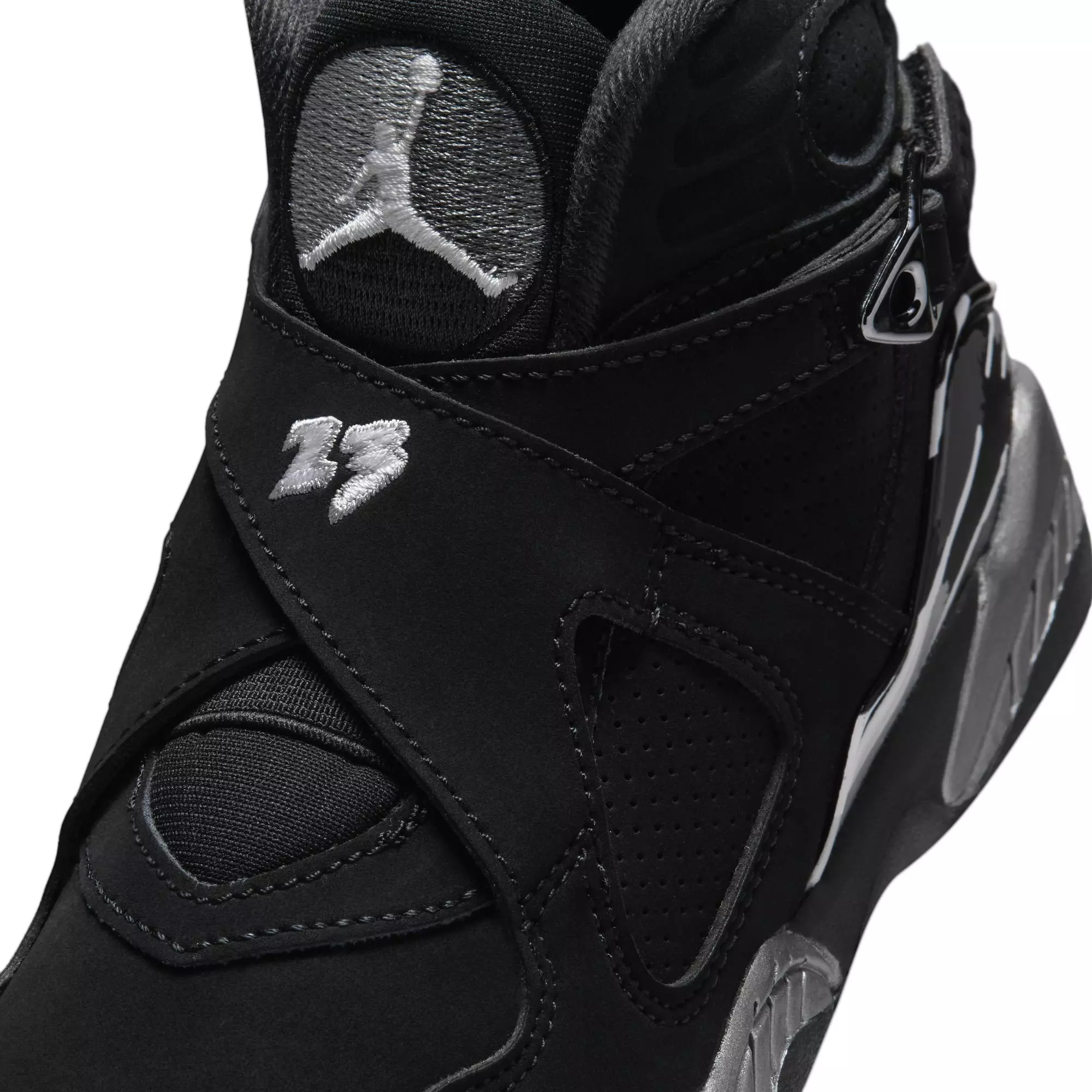 Jordan 8 Retro "Chrome" Preschool Kids' Shoe - BLACK/WHITE/LT GRAPHITE