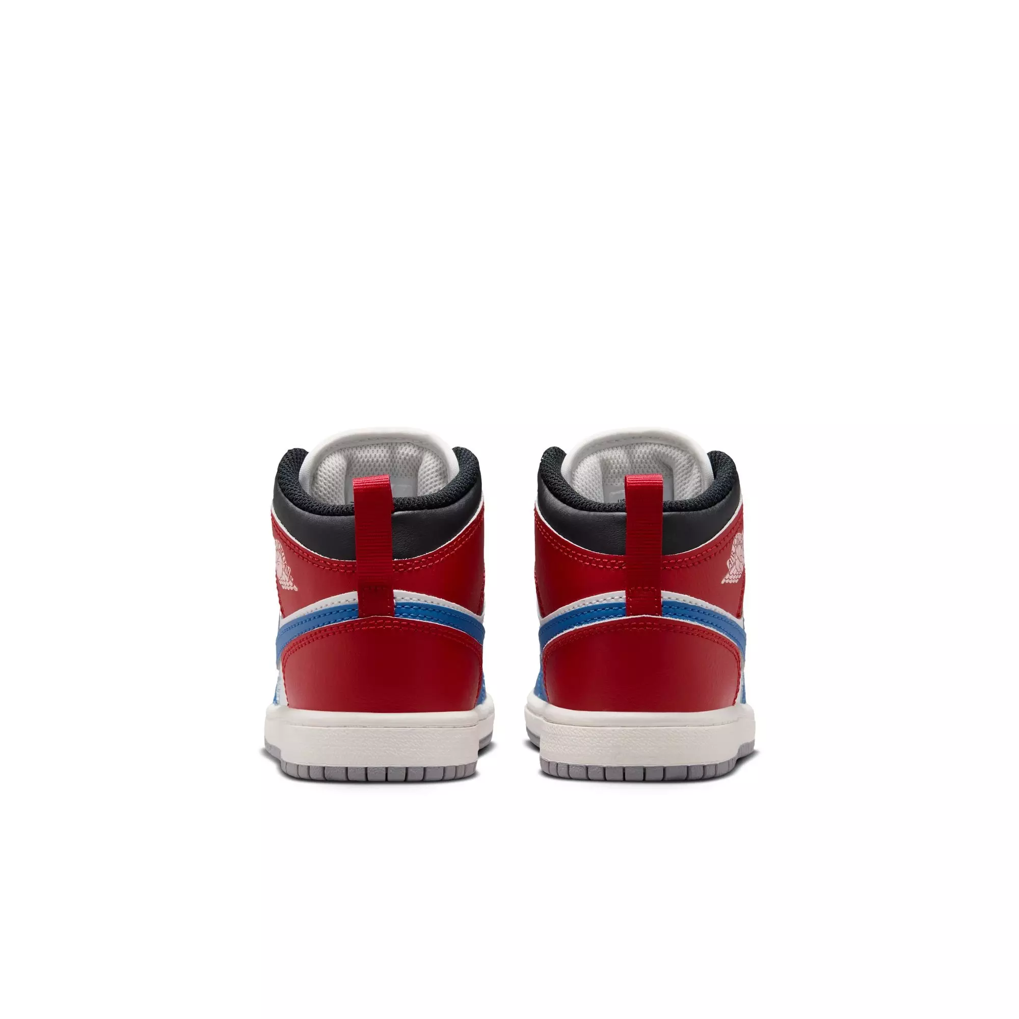 Jordan 1 Mid "True Blue/Summit White/Varsity Red/Black" Preschool Boys' Shoe - TRUE BLUE/SUMMIT WHITE/VARSITY RED/BLACK