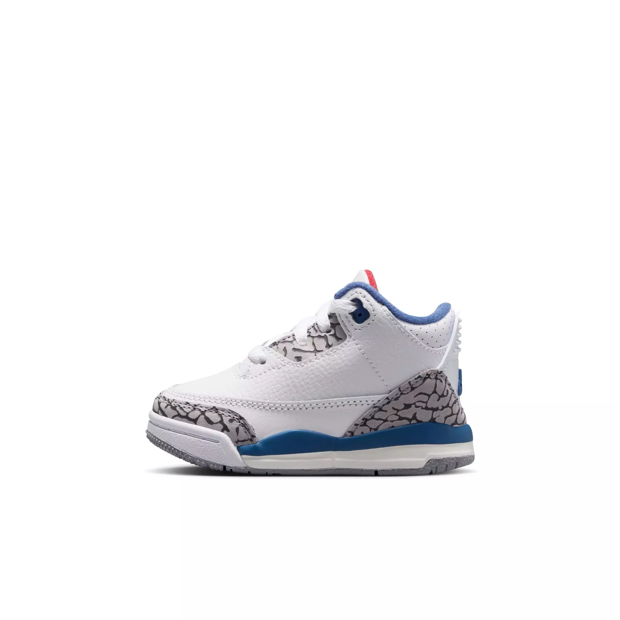 Jordan 3 Retro "True Blue" Toddler Kids' Shoe - WHITE/FIRE RED/TRUE BLUE