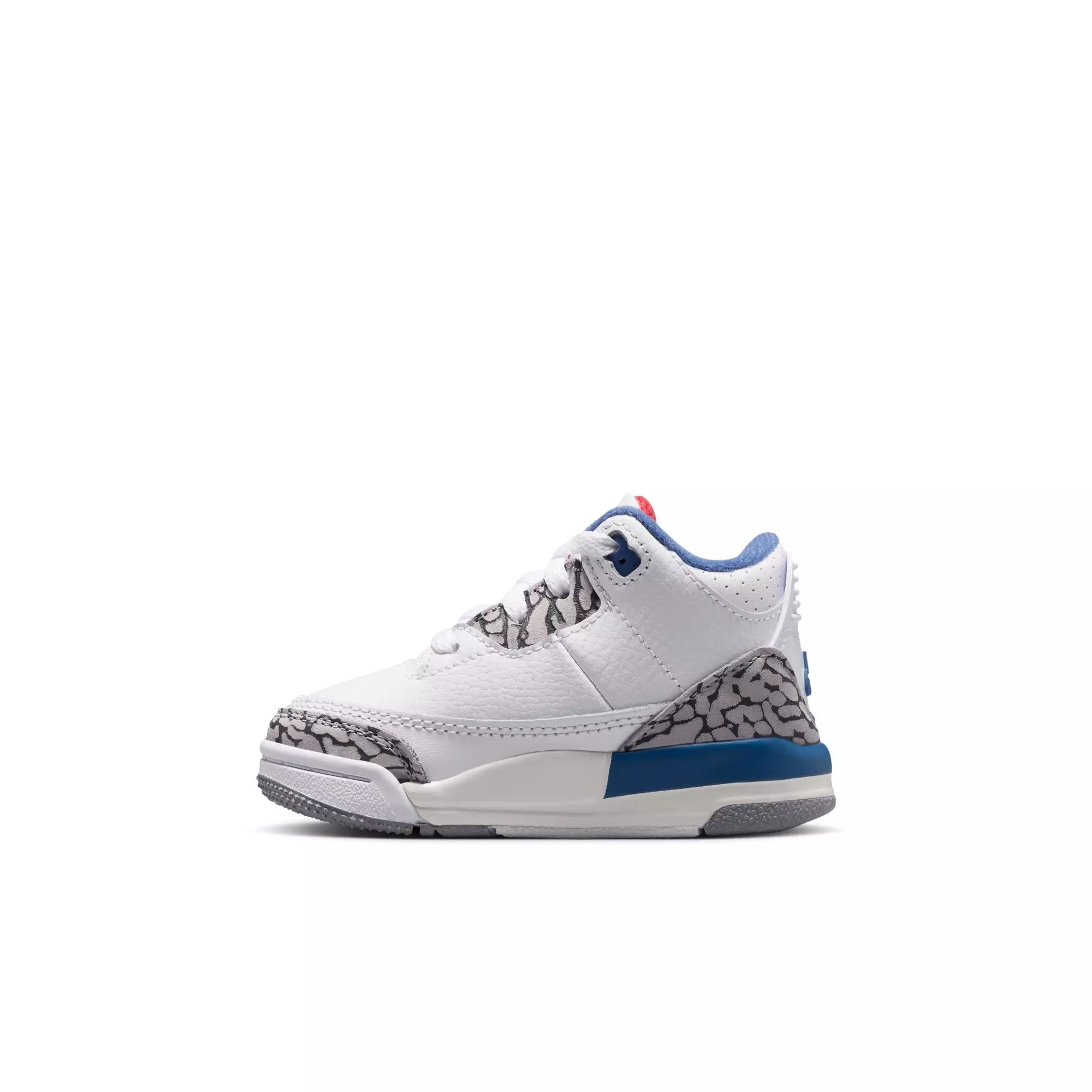 Jordan 3 Retro "True Blue" Toddler Kids' Shoe - WHITE/FIRE RED/TRUE BLUE