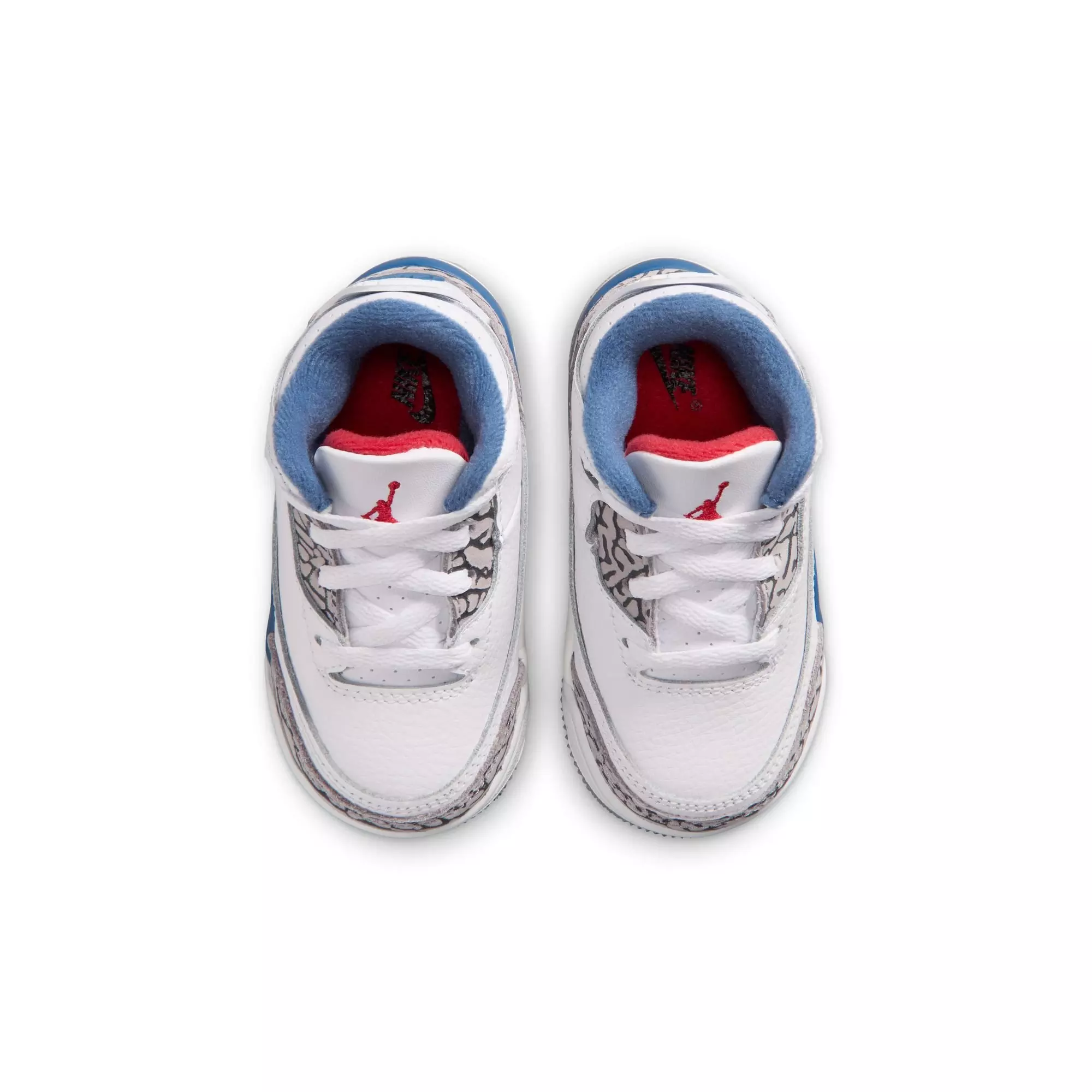 Jordan 3 Retro "True Blue" Toddler Kids' Shoe - WHITE/FIRE RED/TRUE BLUE
