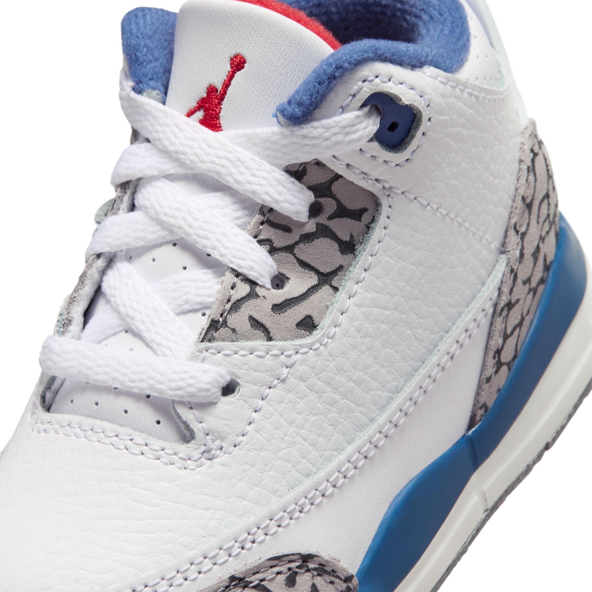 Jordan 3 Retro Toddler Kids' "True Blue" Shoe