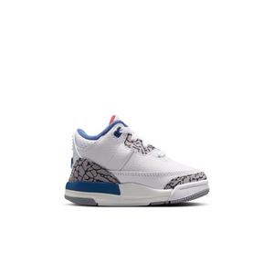 Jordan 3 Retro "True Blue" Toddler Kids' Shoe - WHITE/FIRE RED/TRUE BLUE