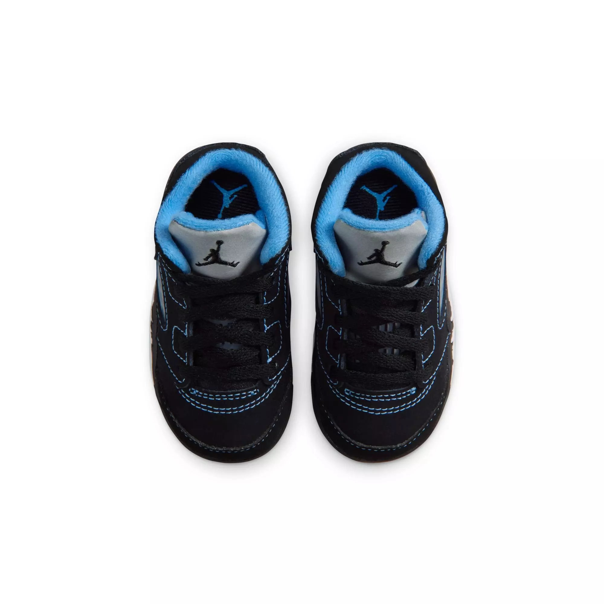 Jordan 5 Retro "Black Carolina" Toddler Kids' Shoe - BLACK/UNIVERSITY BLUE/WHITE