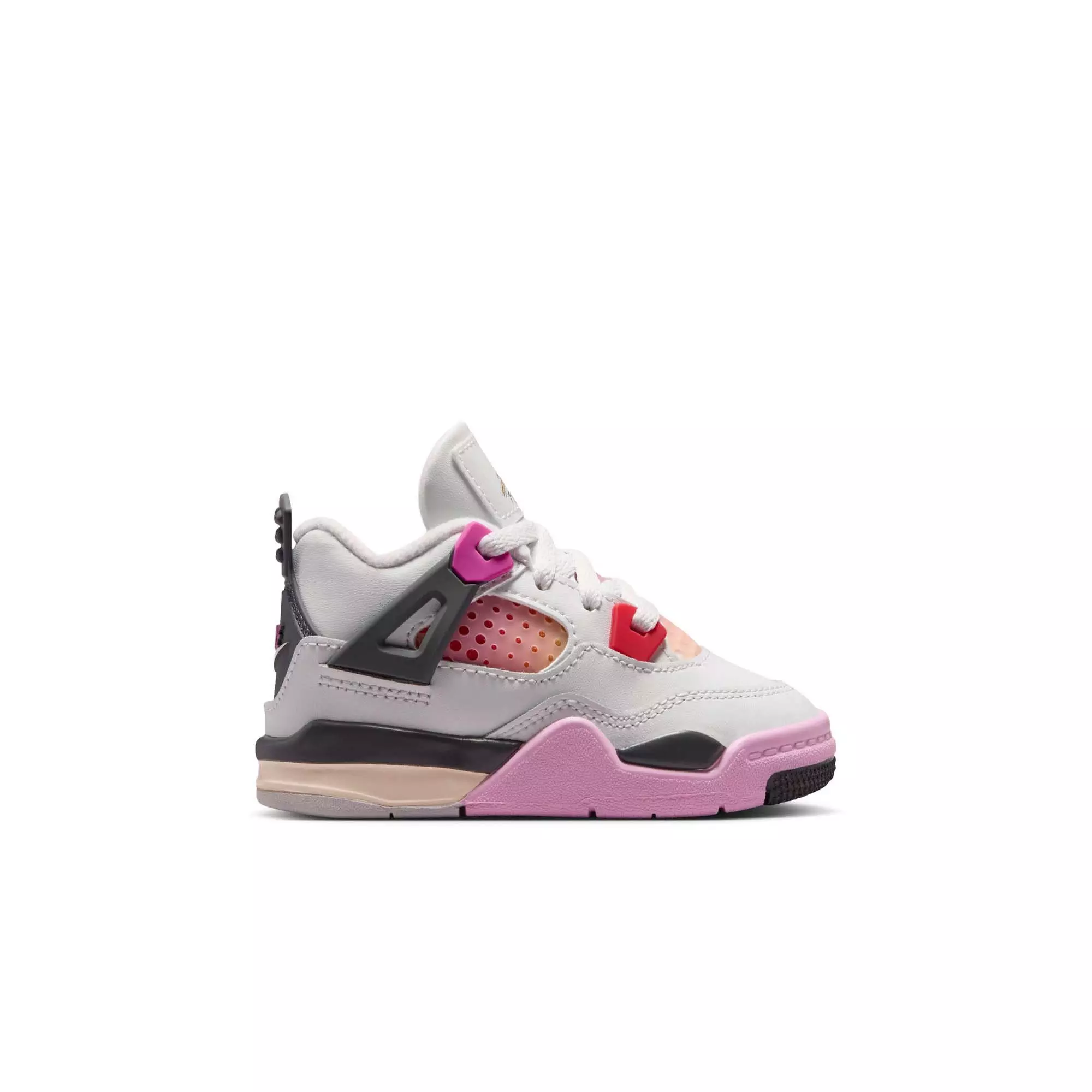 Jordan 4 Retro "Comic" Toddler Kids' Shoe - OFF WHITE/FIRE PINK/ANTHRACITE