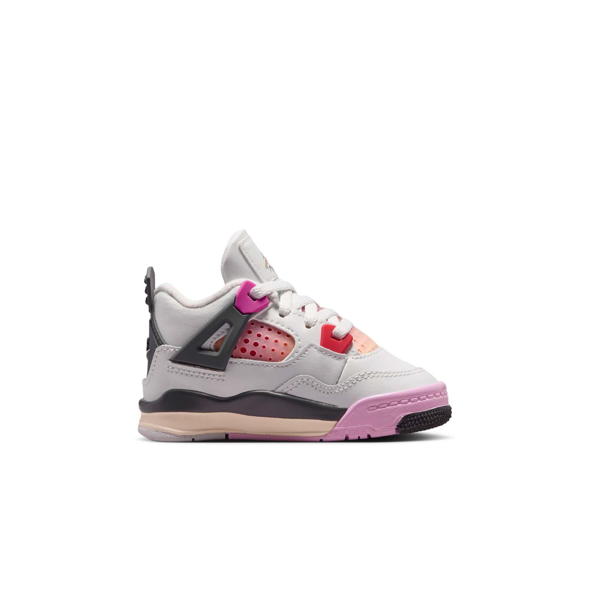 Jordan 4 Retro "Comic" Toddler Kids' Shoe - OFF WHITE/FIRE PINK/ANTHRACITE Thumbnail View 3