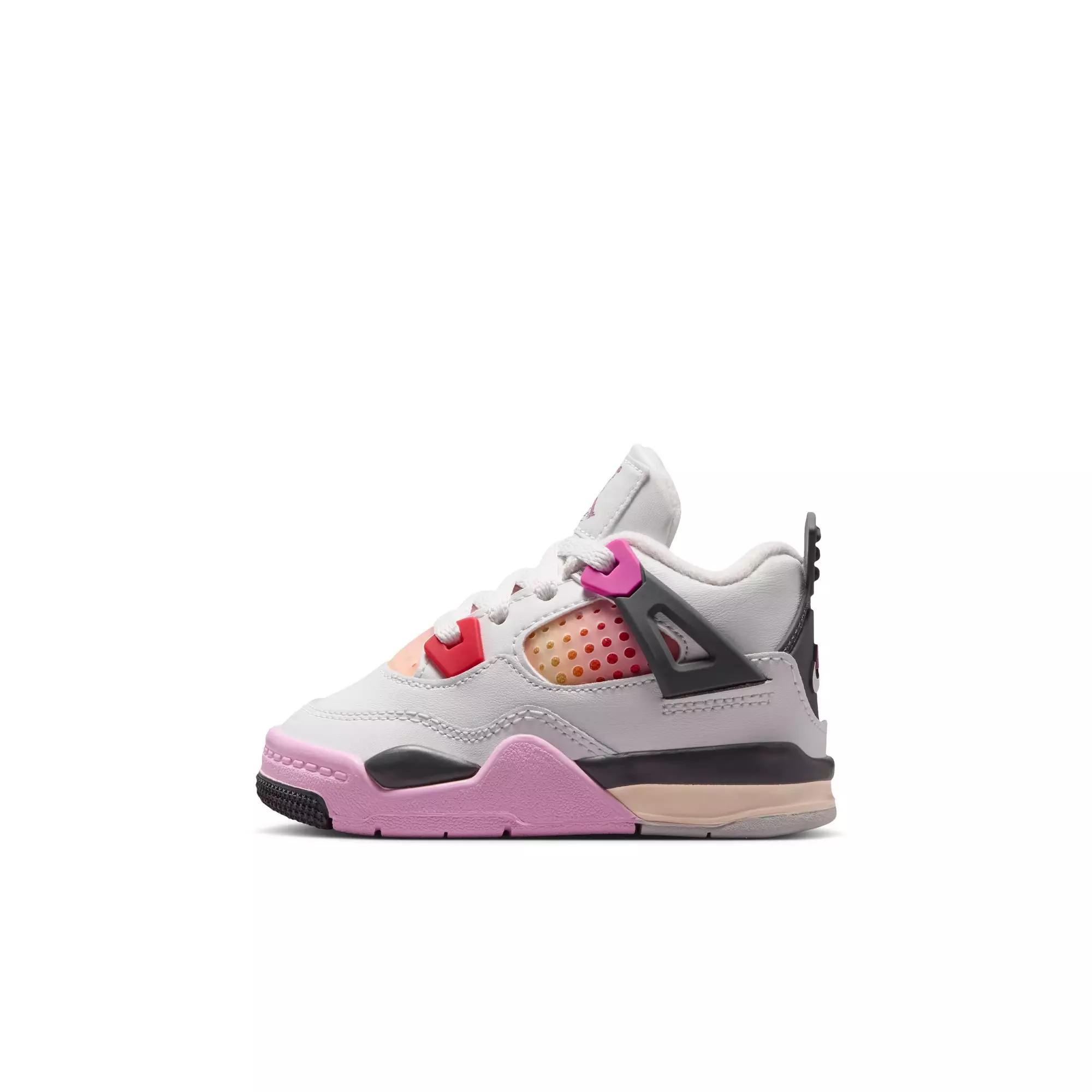 Jordan 4 Retro "Comic" Toddler Kids' Shoe - OFF WHITE/FIRE PINK/ANTHRACITE