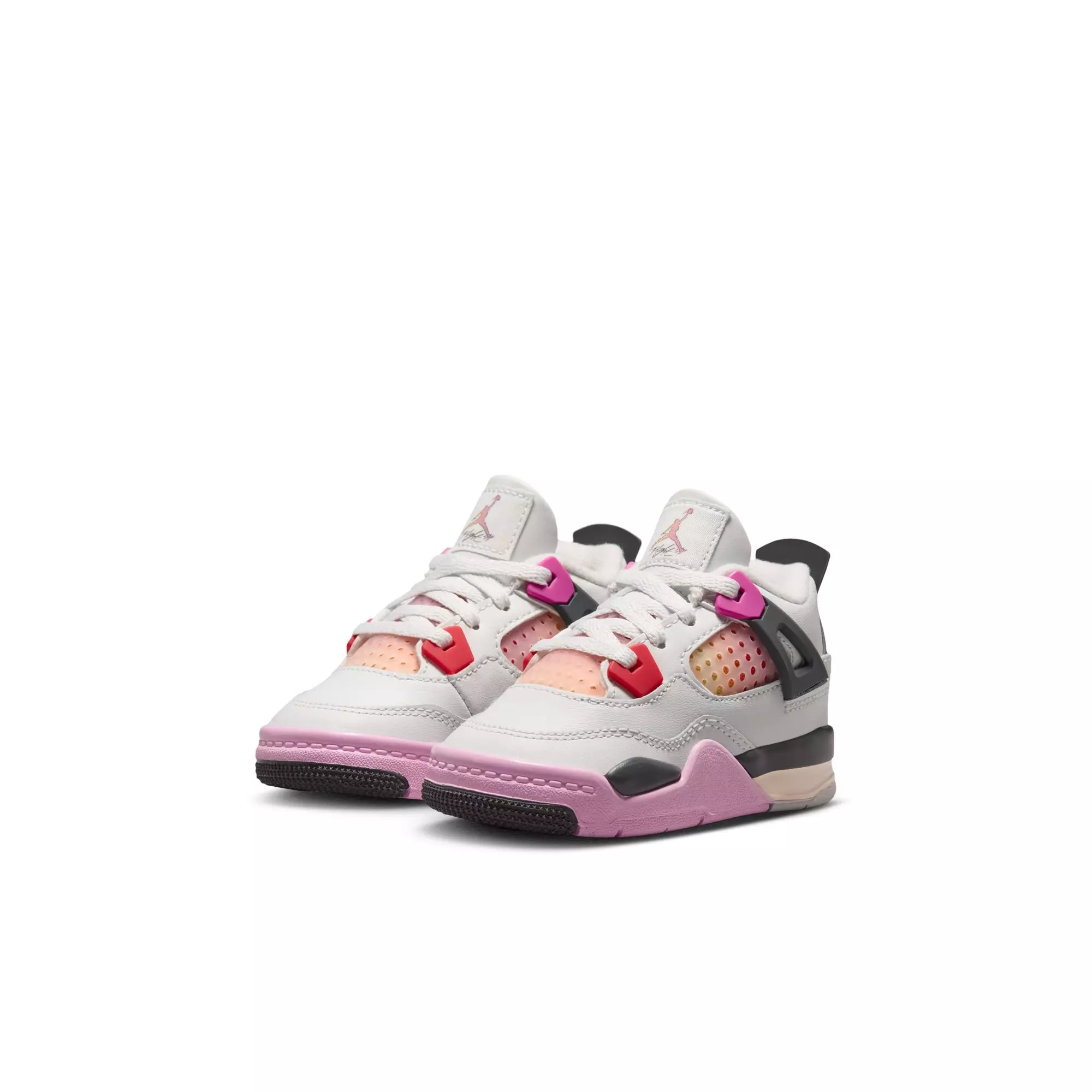 Jordan 4 Retro "Comic" Toddler Kids' Shoe - OFF WHITE/FIRE PINK/ANTHRACITE