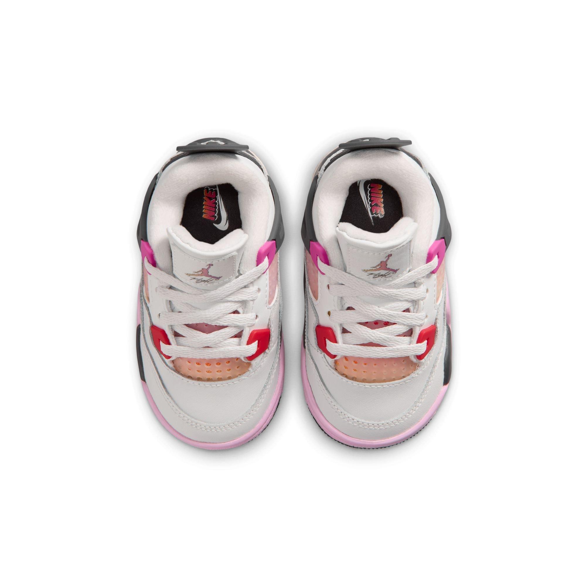 Jordan 4 Retro "Comic" Toddler Kids' Shoe - OFF WHITE/FIRE PINK/ANTHRACITE Thumbnail View 7