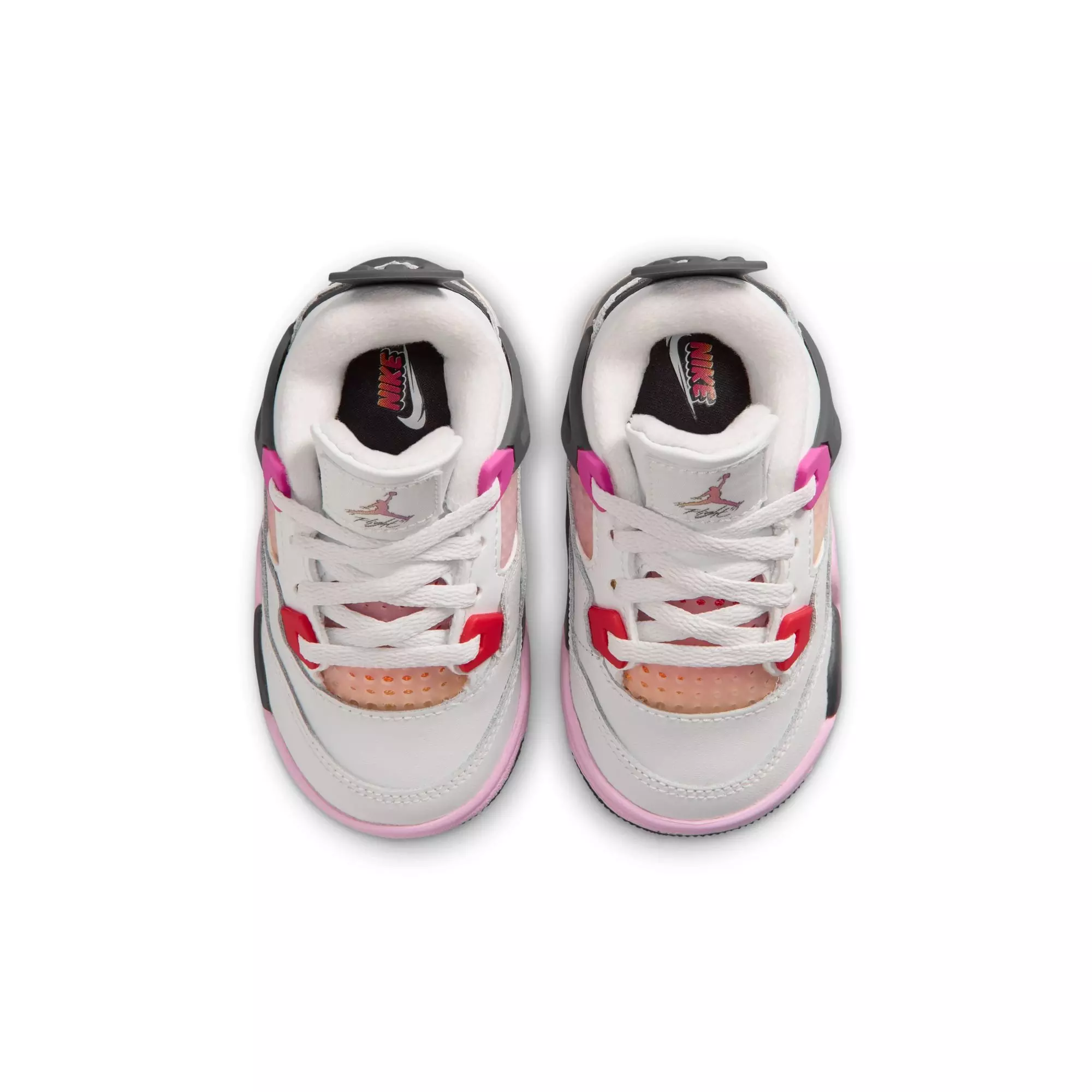 Jordan 4 Retro "Comic" Toddler Kids' Shoe - OFF WHITE/FIRE PINK/ANTHRACITE