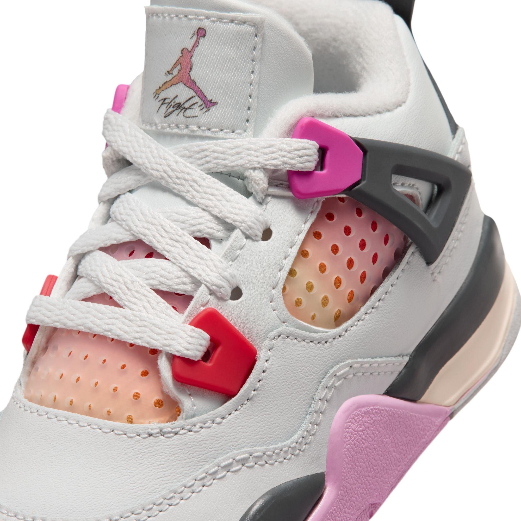 Jordan 4 Retro "Comic" Toddler Kids' Shoe - OFF WHITE/FIRE PINK/ANTHRACITE Thumbnail View 10