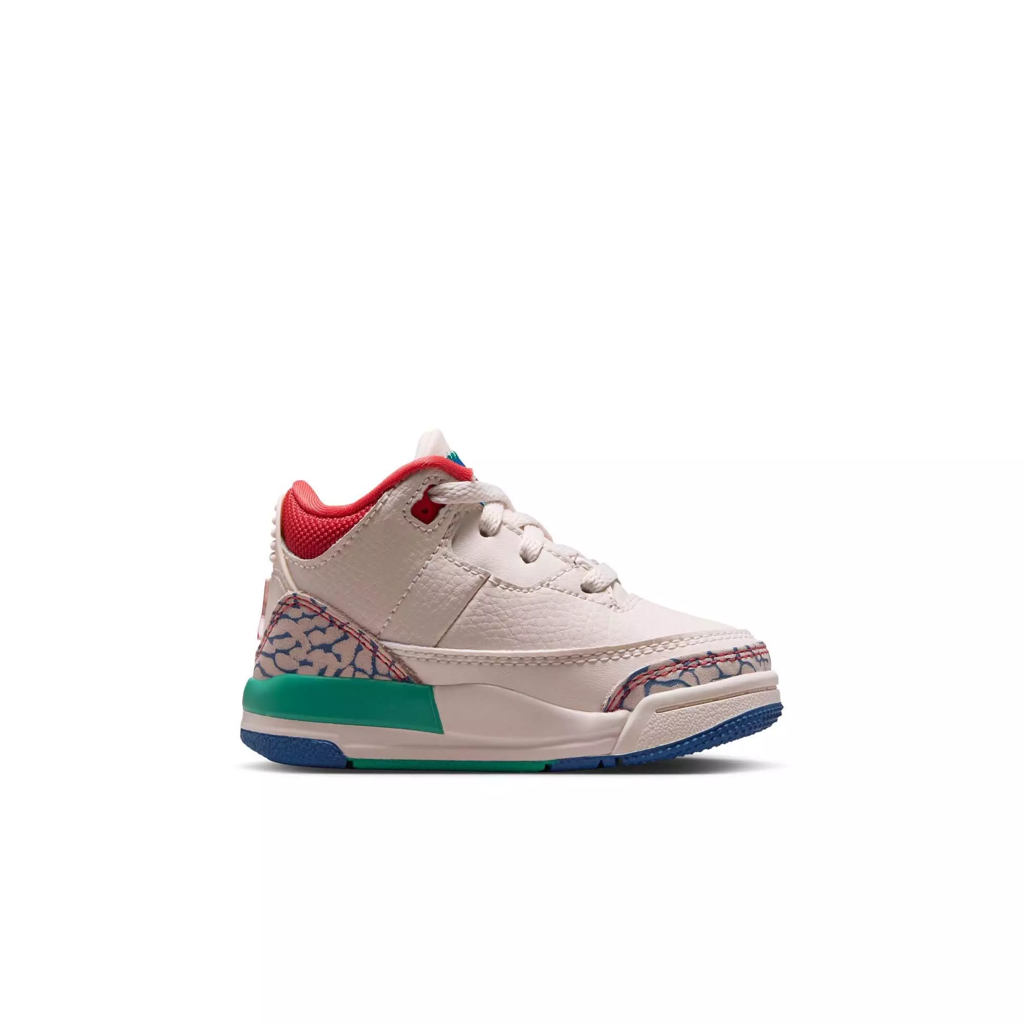 Jordan Retro 3 "Chalk and True Blue" Toddler Kids' Shoe - CHALK/TRACK RED/TRUE BLUE/KINETIC GREEN
