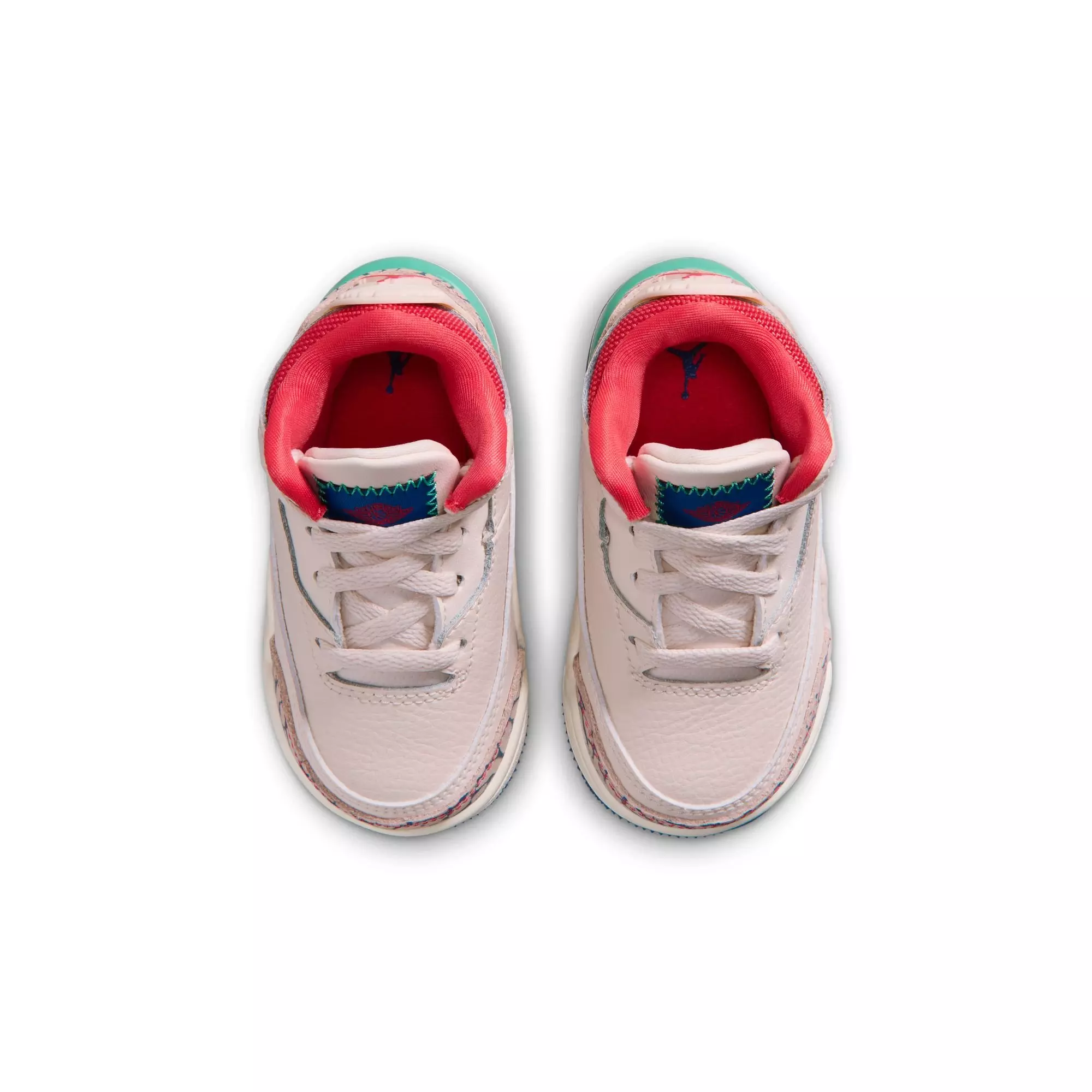 Jordan Retro 3 "Chalk and True Blue" Toddler Kids' Shoe - CHALK/TRACK RED/TRUE BLUE/KINETIC GREEN