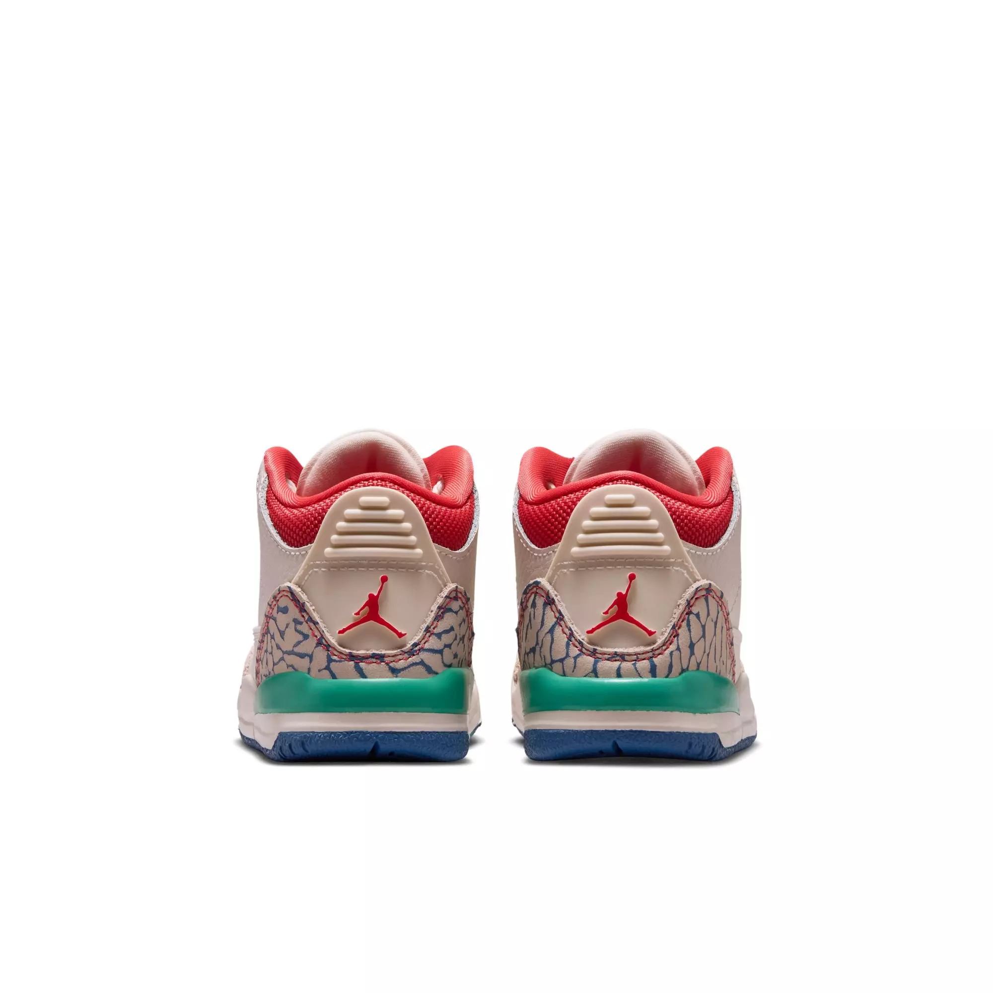 Jordan Retro 3 "Chalk and True Blue" Toddler Kids' Shoe - CHALK/TRACK RED/TRUE BLUE/KINETIC GREEN
