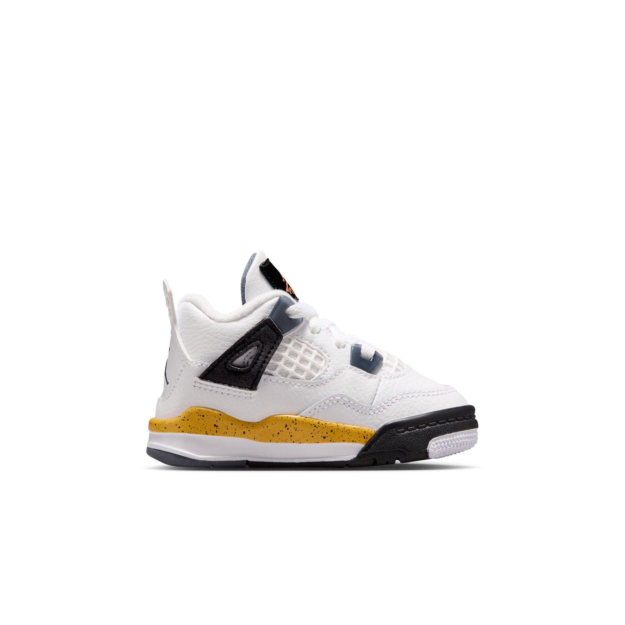 Jordan 4 Retro "Tour Yellow" Toddler Kids' Shoe - WHITE/TOUR YELLOW/DARK BLUE GREY/BLACK