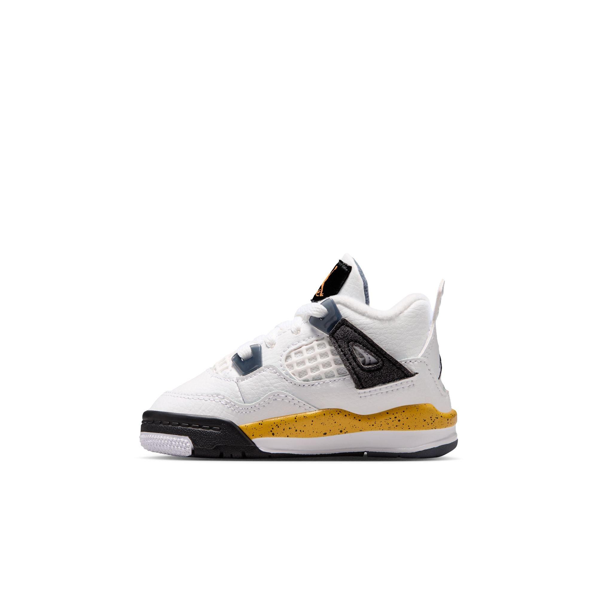 Jordan 4 Retro "Tour Yellow" Toddler Kids' Shoe - WHITE/TOUR YELLOW/DARK BLUE GREY/BLACK