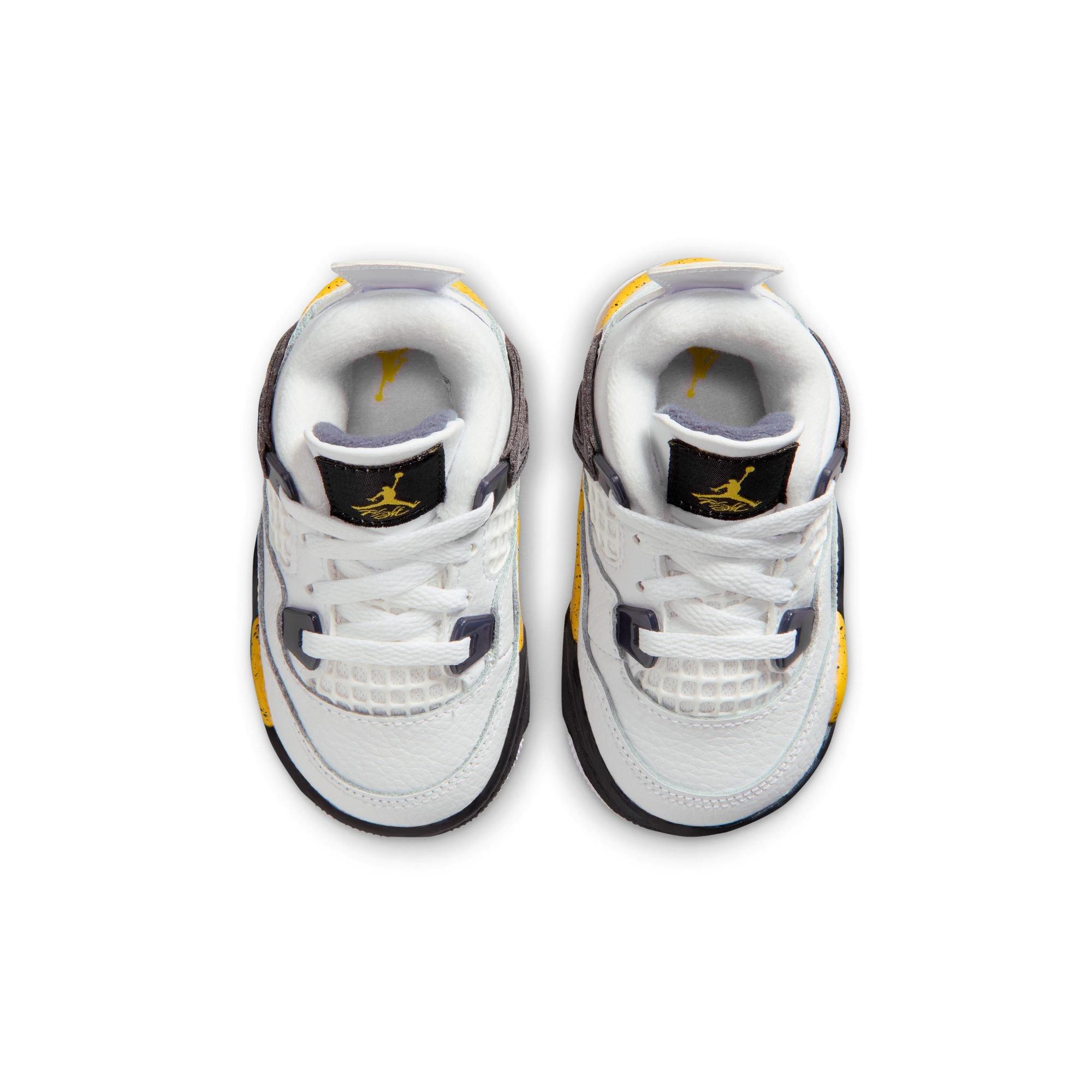 Jordan 4 Retro "Tour Yellow" Toddler Kids' Shoe - WHITE/TOUR YELLOW/DARK BLUE GREY/BLACK