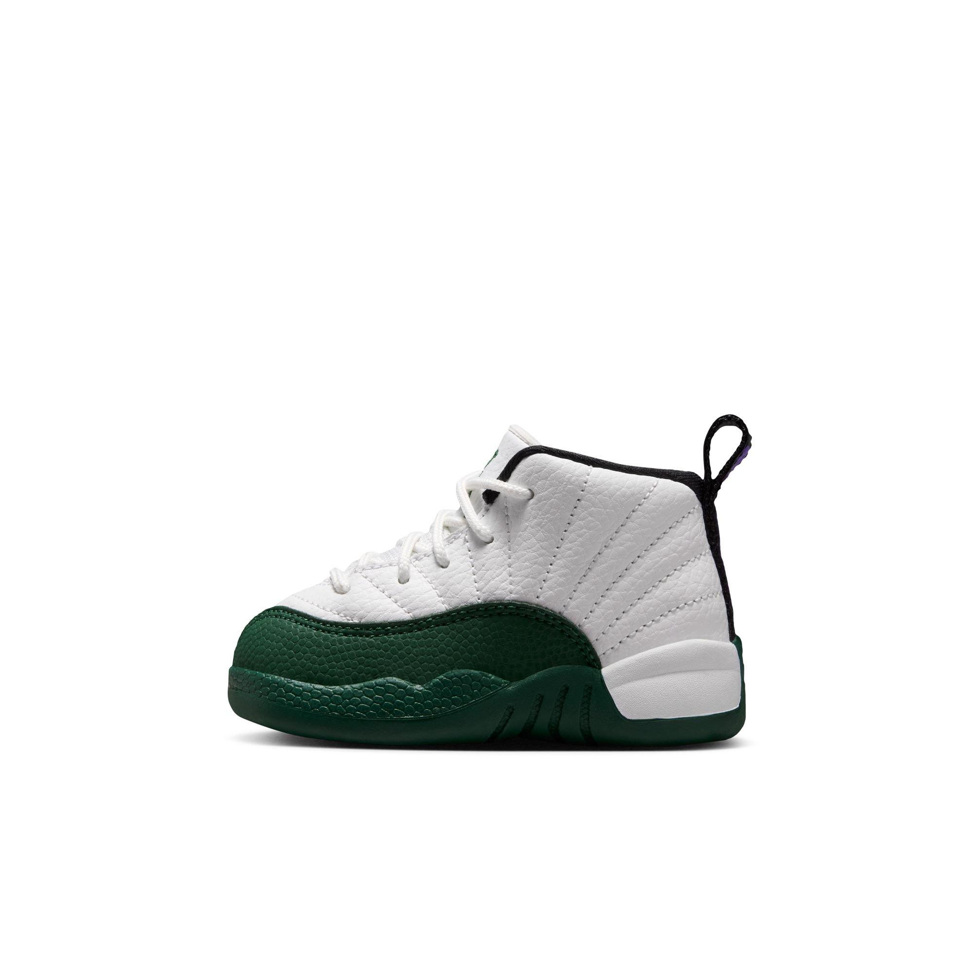 Jordan 12 Retro "Idols Become Rivals" Toddler Kids' Shoe - SUMMIT WHITE/GORGE GREEN/FIERCE PURPLE