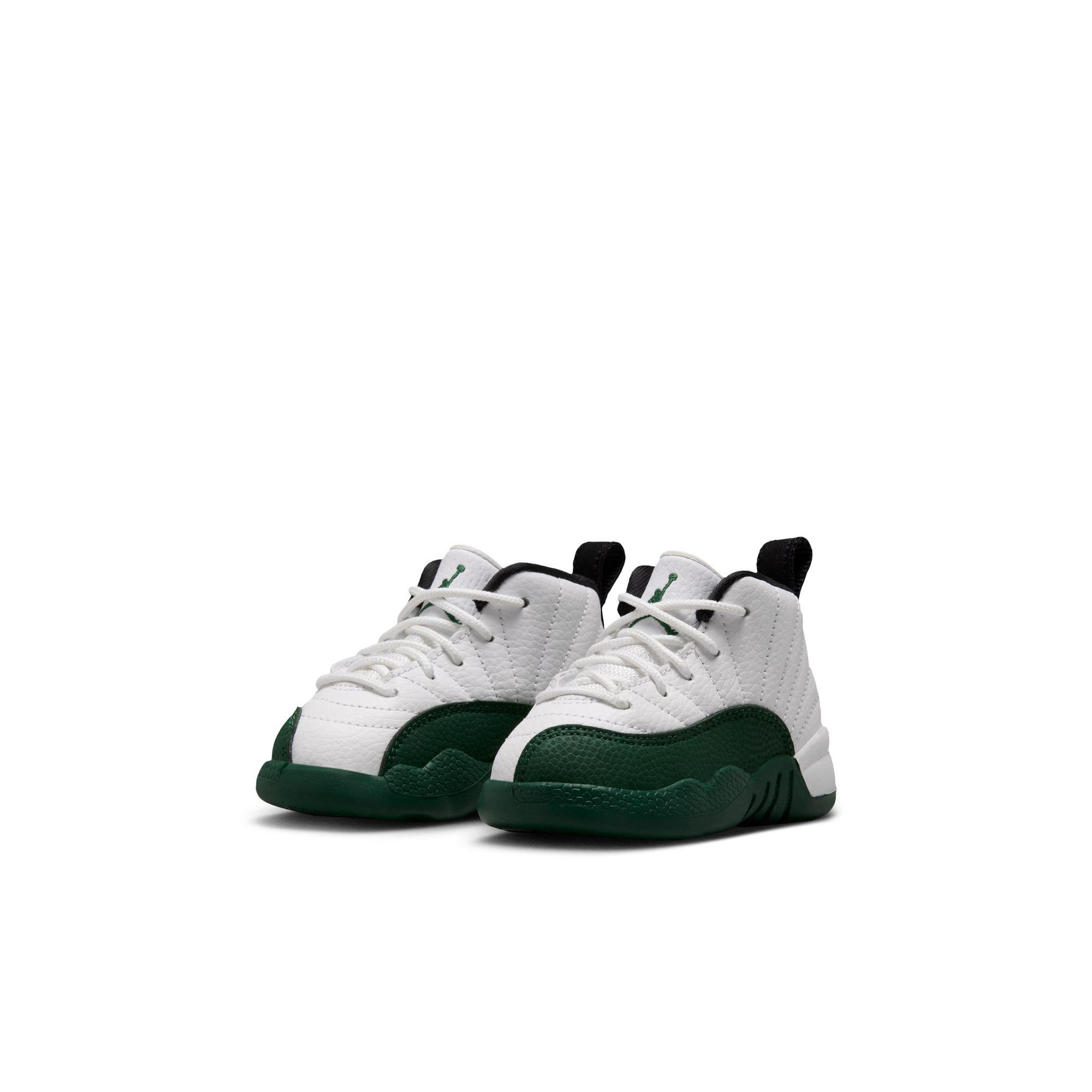 Jordan 12 Retro "Idols Become Rivals" Toddler Kids' Shoe - SUMMIT WHITE/GORGE GREEN/FIERCE PURPLE