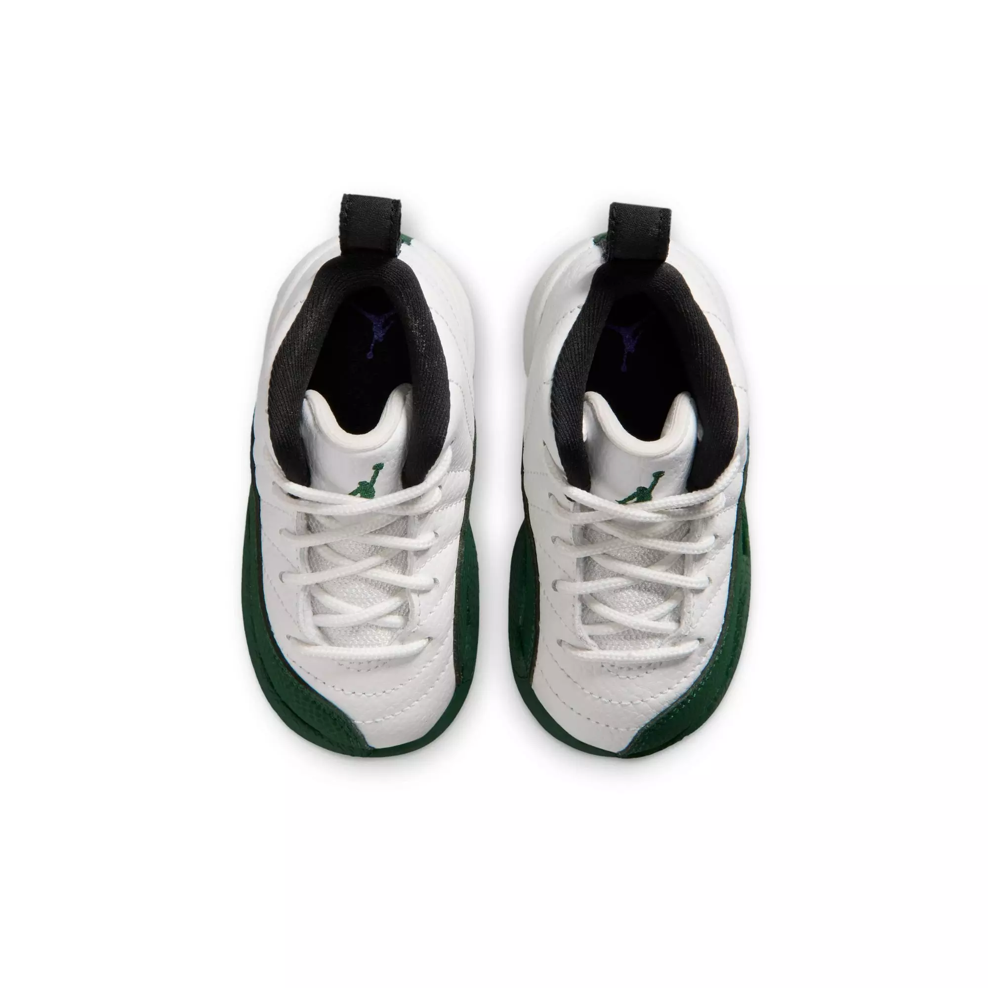 Jordan 12 Retro "Idols Become Rivals" Toddler Kids' Shoe - SUMMIT WHITE/GORGE GREEN/FIERCE PURPLE