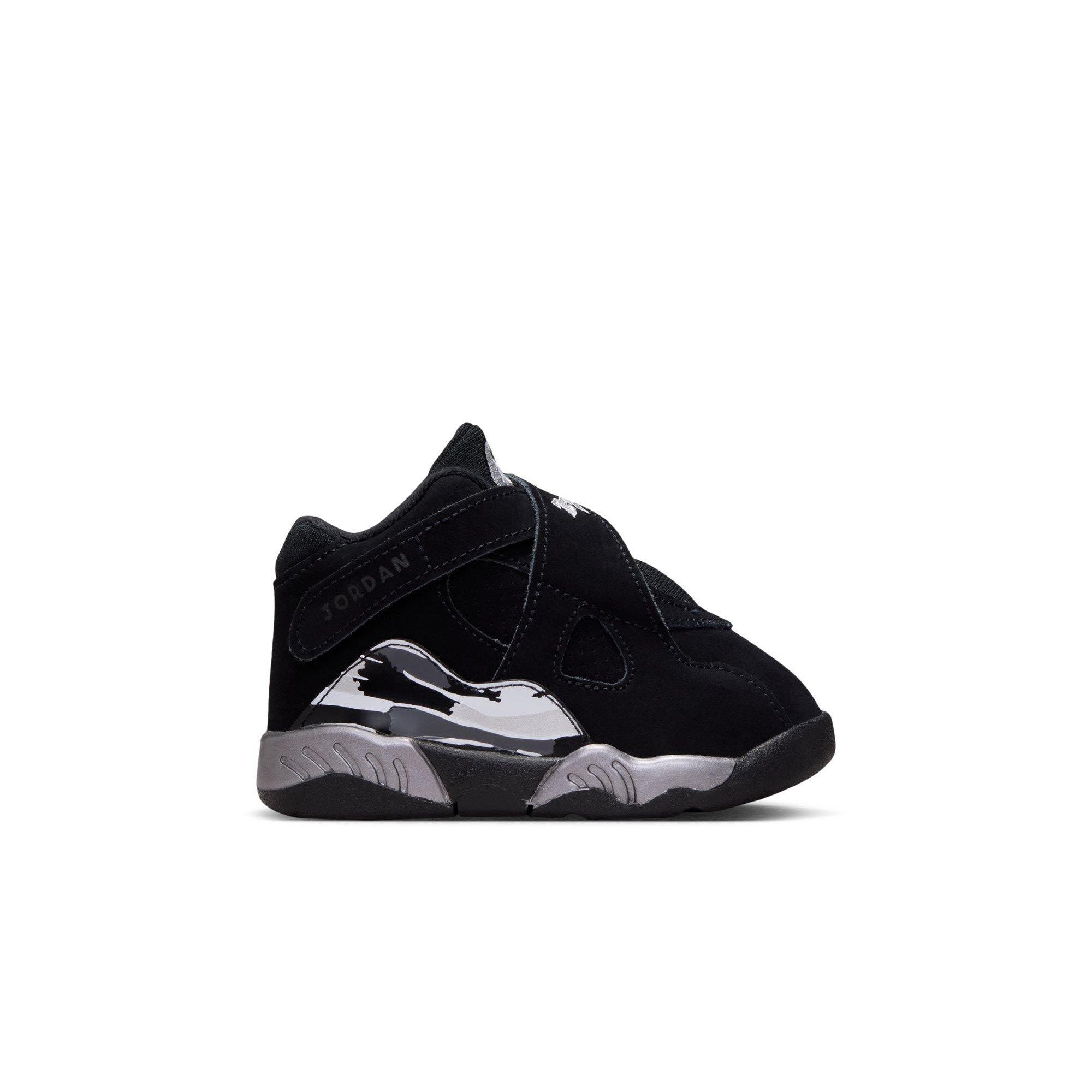 Jordan 8 Retro "Chrome" Toddler Kids' Shoe - BLACK/WHITE/LT GRAPHITE