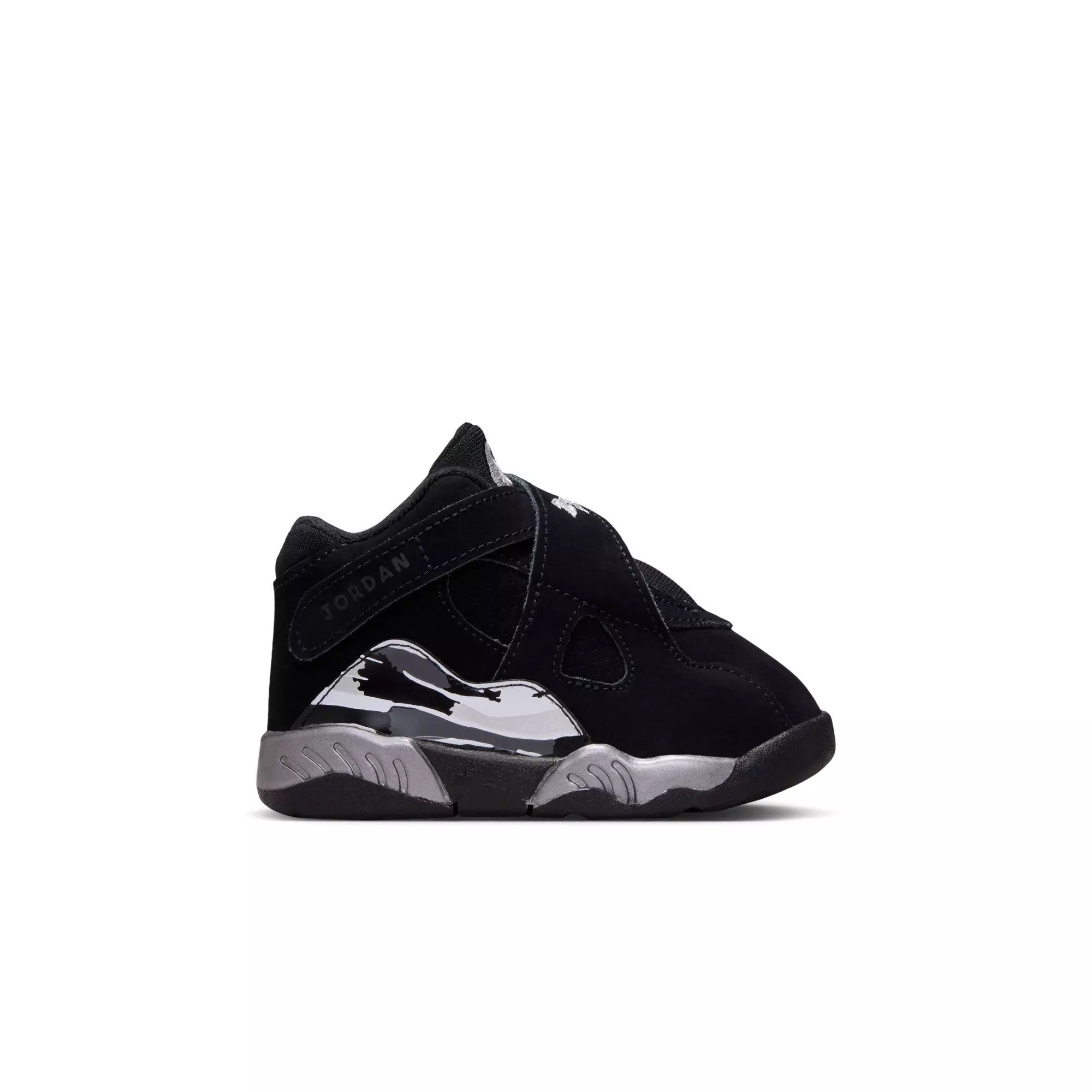 Jordan 8 Retro "Chrome" Toddler Kids' Shoe - BLACK/WHITE/LT GRAPHITE
