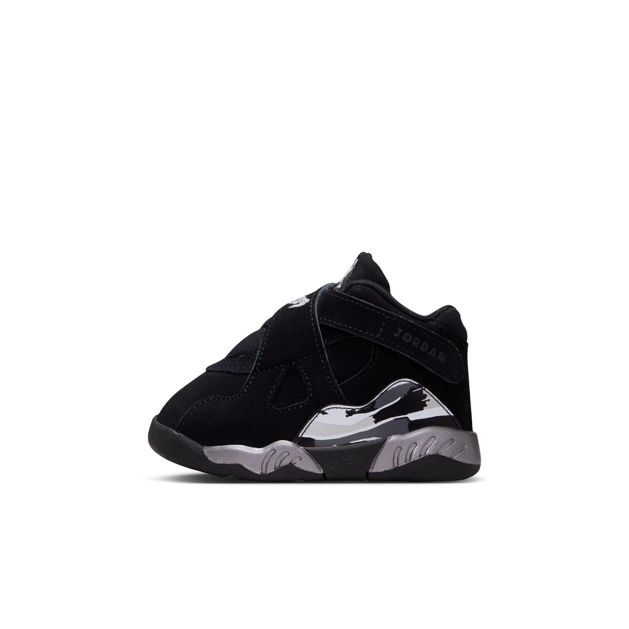 Jordan 8 Retro "Chrome" Toddler Kids' Shoe - BLACK/WHITE/LT GRAPHITE