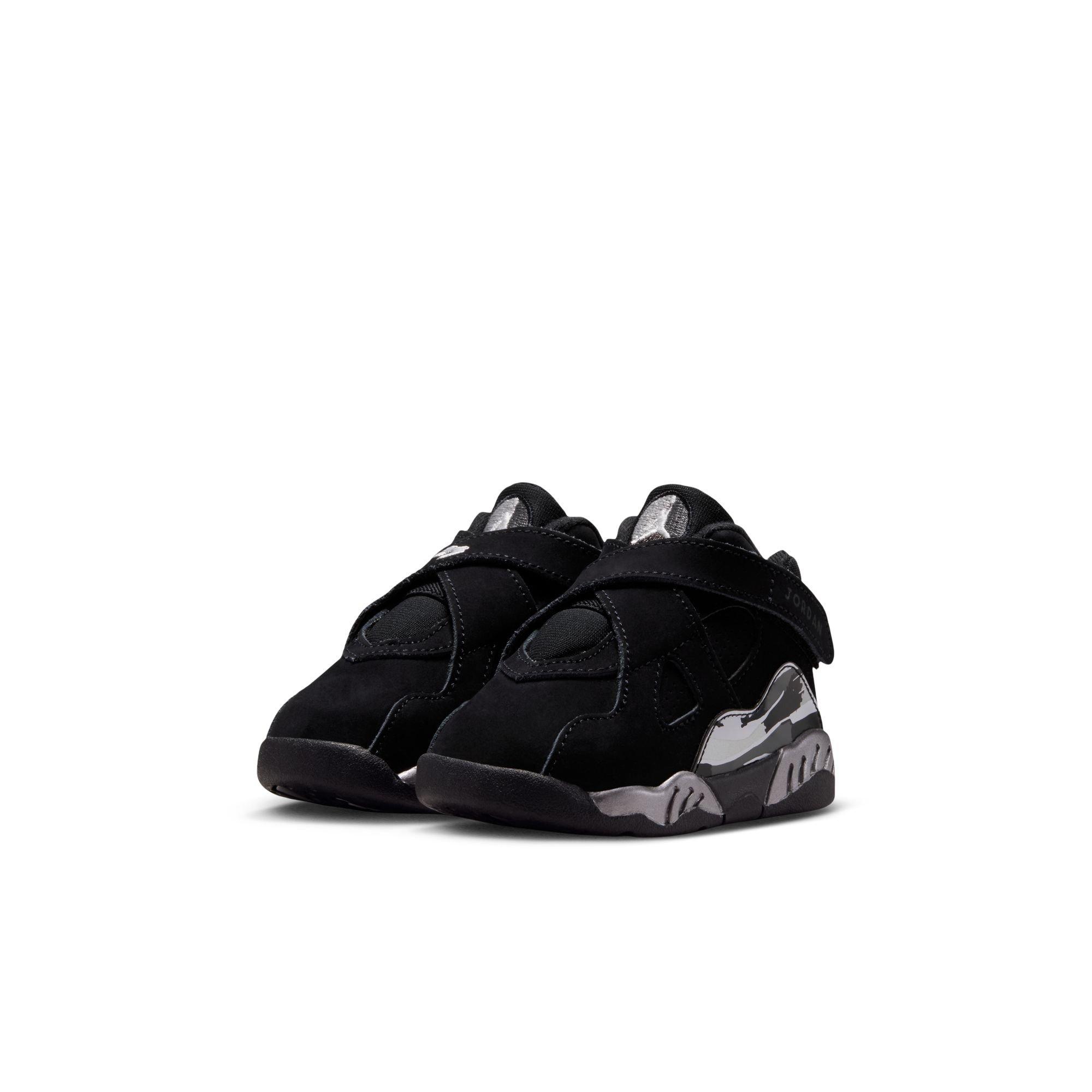 Jordan 8 Retro "Chrome" Toddler Kids' Shoe - BLACK/WHITE/LT GRAPHITE