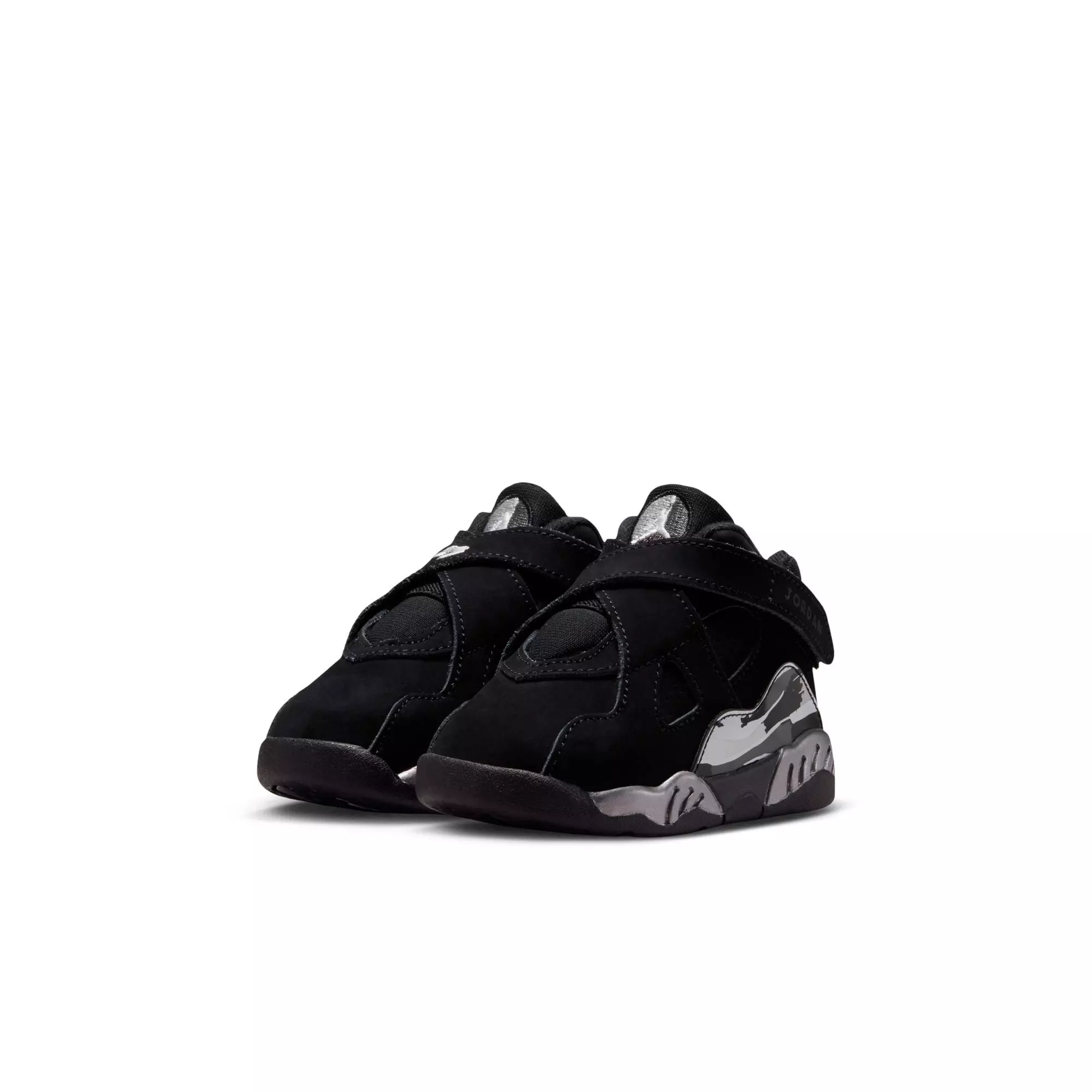 Jordan 8 Retro "Chrome" Toddler Kids' Shoe - BLACK/WHITE/LT GRAPHITE