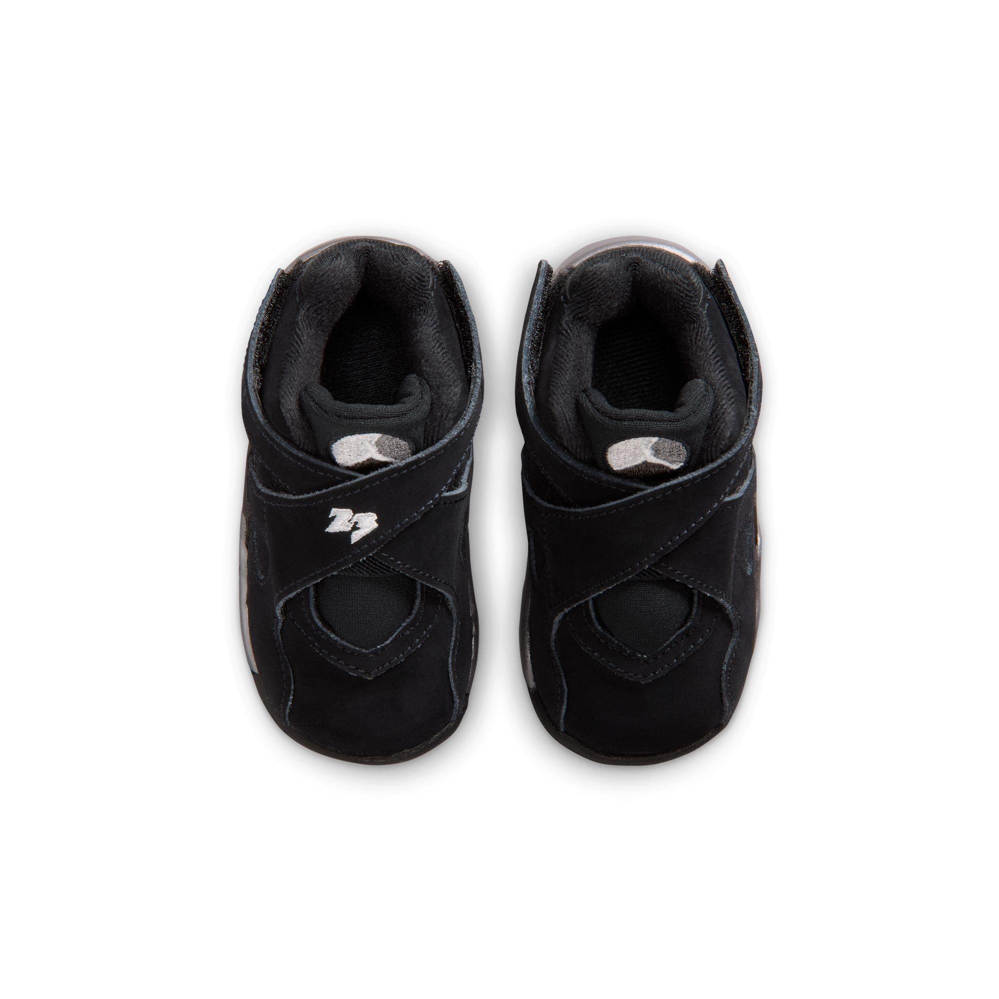 Jordan 8 Retro "Chrome" Toddler Kids' Shoe - BLACK/WHITE/LT GRAPHITE