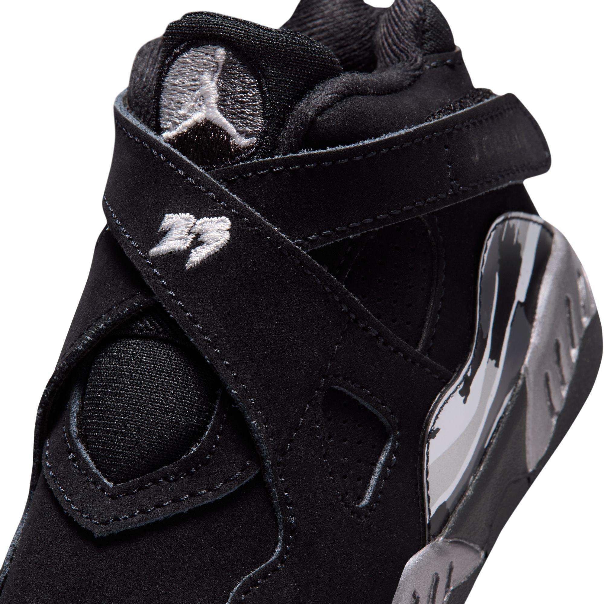 Jordan 8 Retro "Chrome" Toddler Kids' Shoe - BLACK/WHITE/LT GRAPHITE