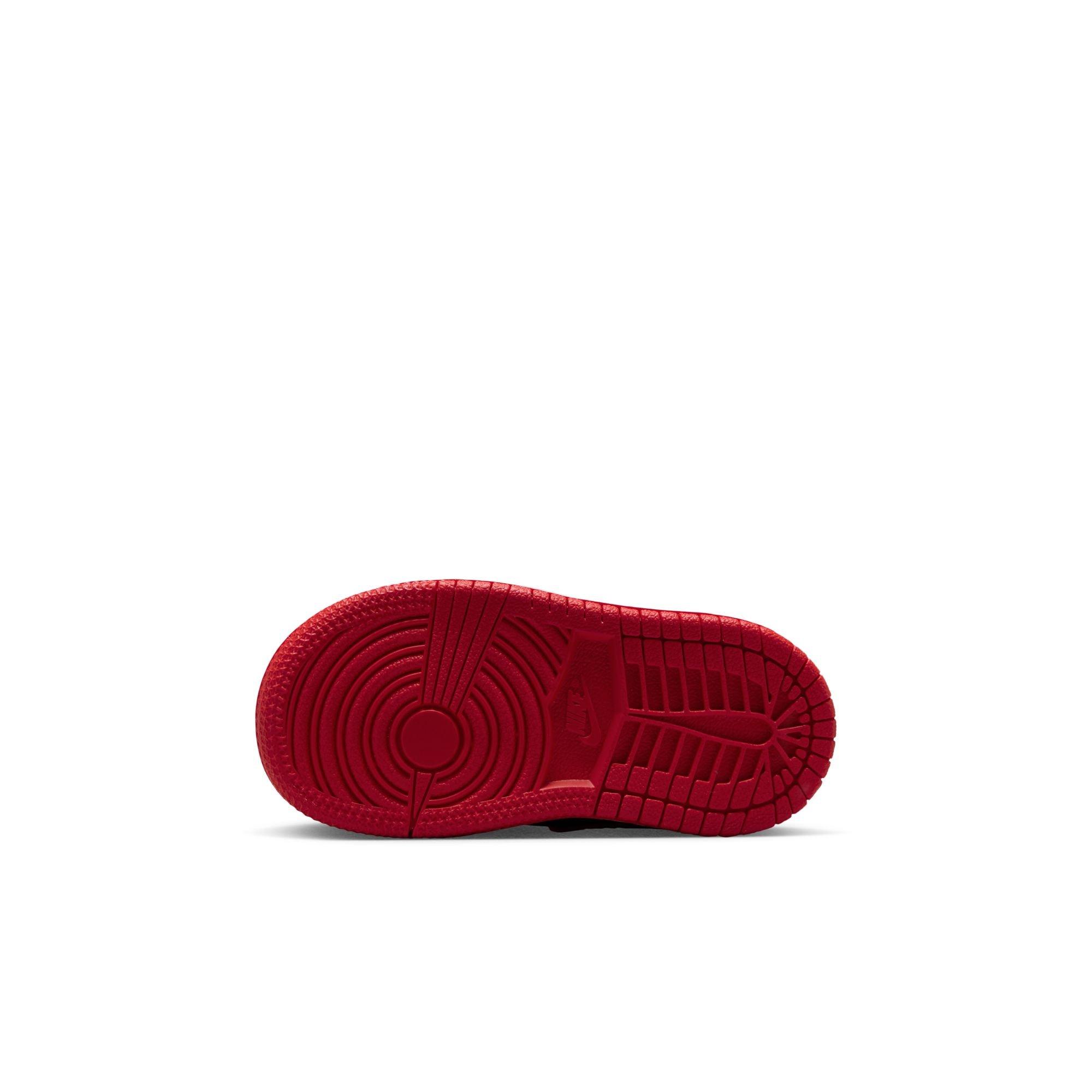 Jordan 1 Mid "Black/University Red/White" Toddler Boys' Shoe - BLACK/RED Thumbnail View 9