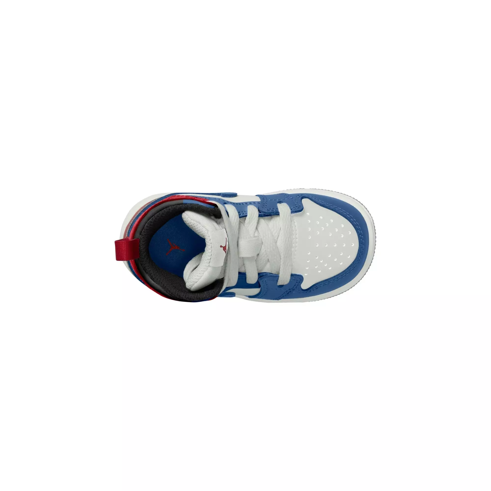Jordan 1 Mid "True Blue/Summit White/Varsity Red/Black" Toddler Boys' Shoe - BLACK/RED/BLUE
