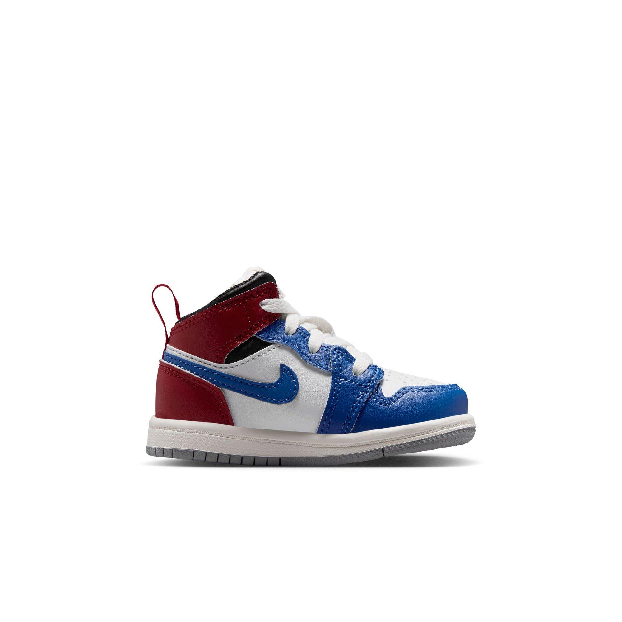 Jordan 1 Mid "True Blue/Summit White/Varsity Red/Black" Toddler Boys' Shoe - BLACK/RED/BLUE Thumbnail View 2