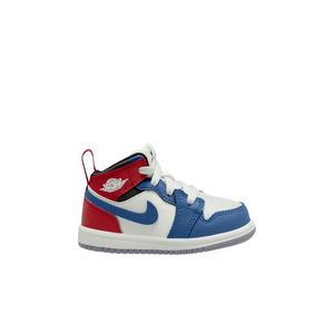 Jordan 1 Mid "True Blue/Summit White/Varsity Red/Black" Toddler Boys' Shoe