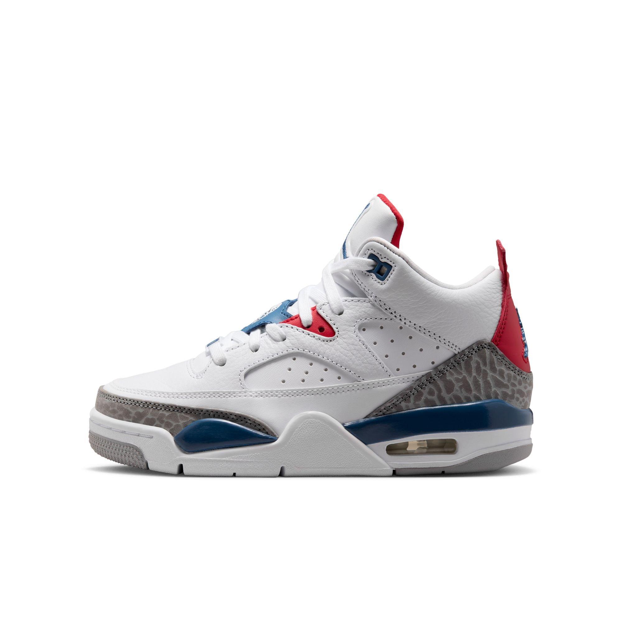 Jordan Son of Mars Low "White/True Blue/Varsity Red" Grade School Boys' Shoe - WHITE/BLUE Thumbnail View 3