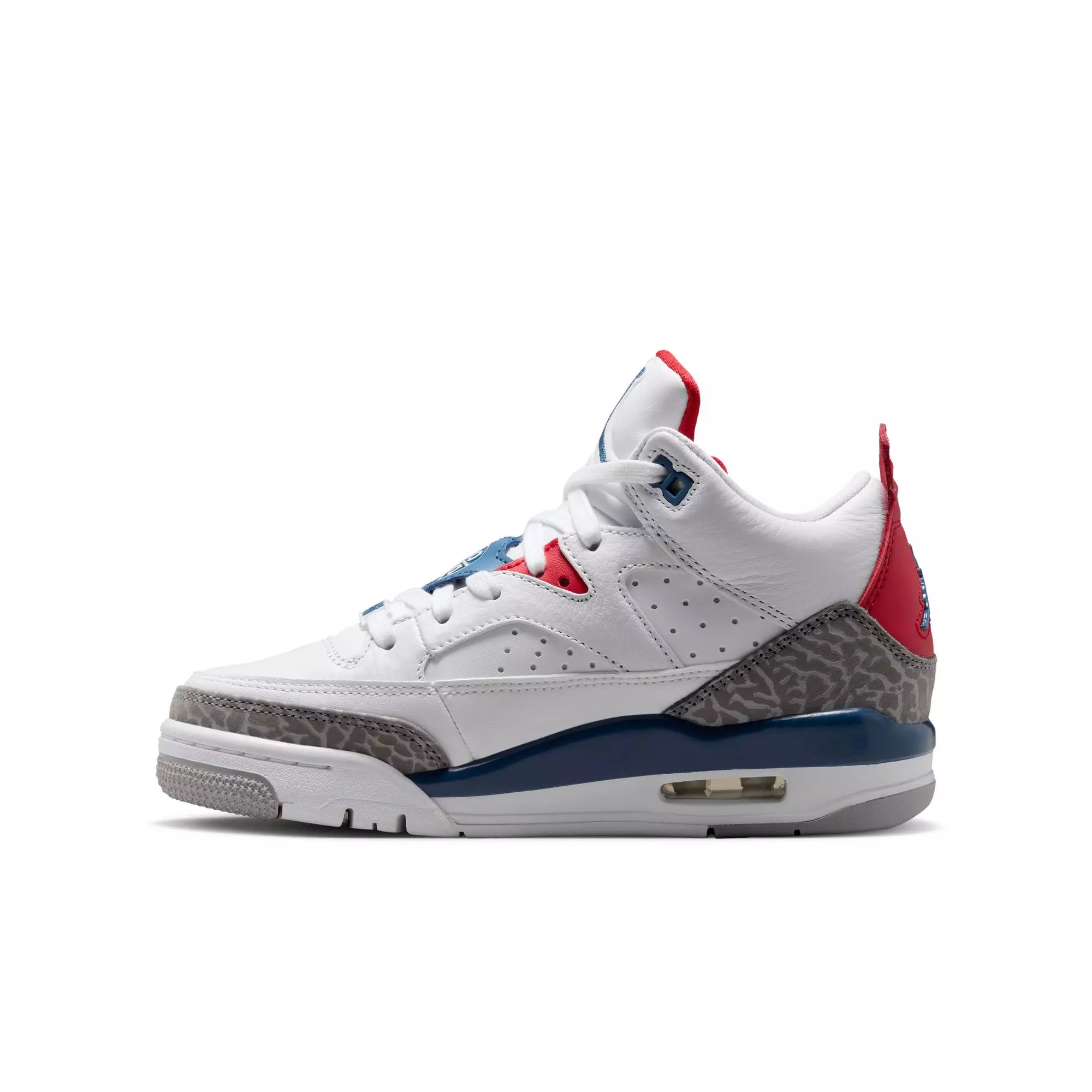 Jordan Son of Mars Low "White/True Blue/Varsity Red" Grade School Boys' Shoe - WHITE/BLUE