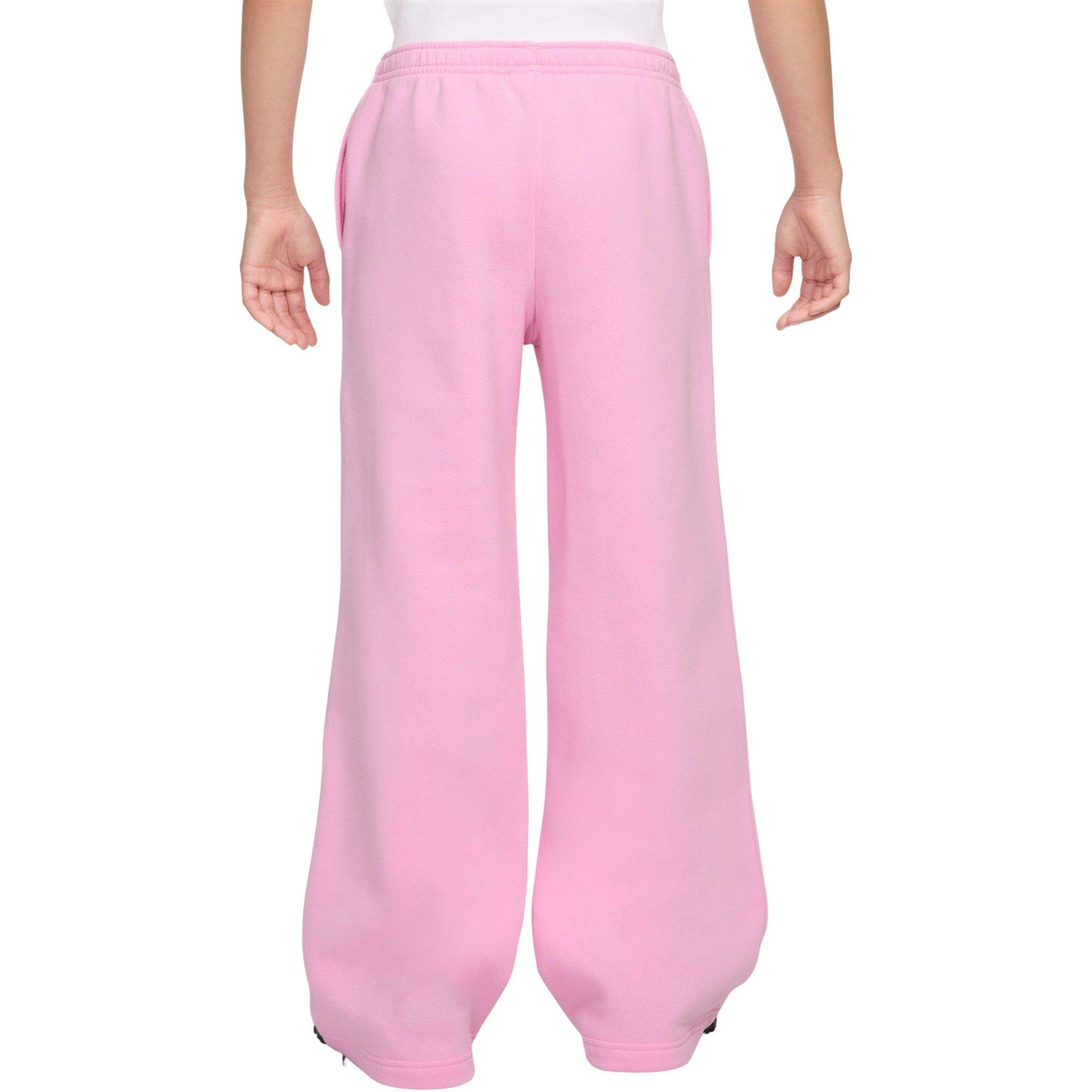 Nike Big Girls' Sportswear Studio Fleece Open-Hem Pants - PINK Thumbnail View 2