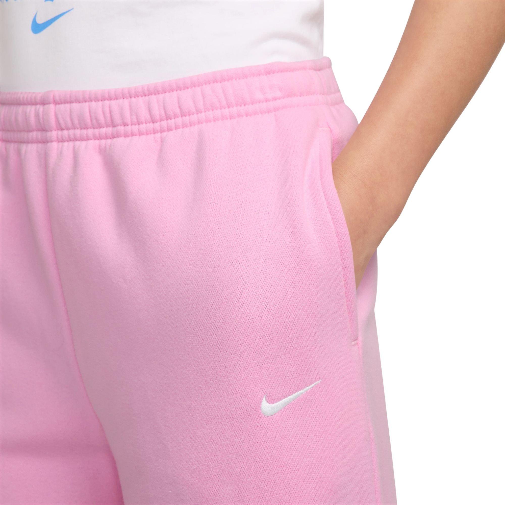 Nike Big Girls' Sportswear Studio Fleece Open-Hem Pants - PINK Thumbnail View 3