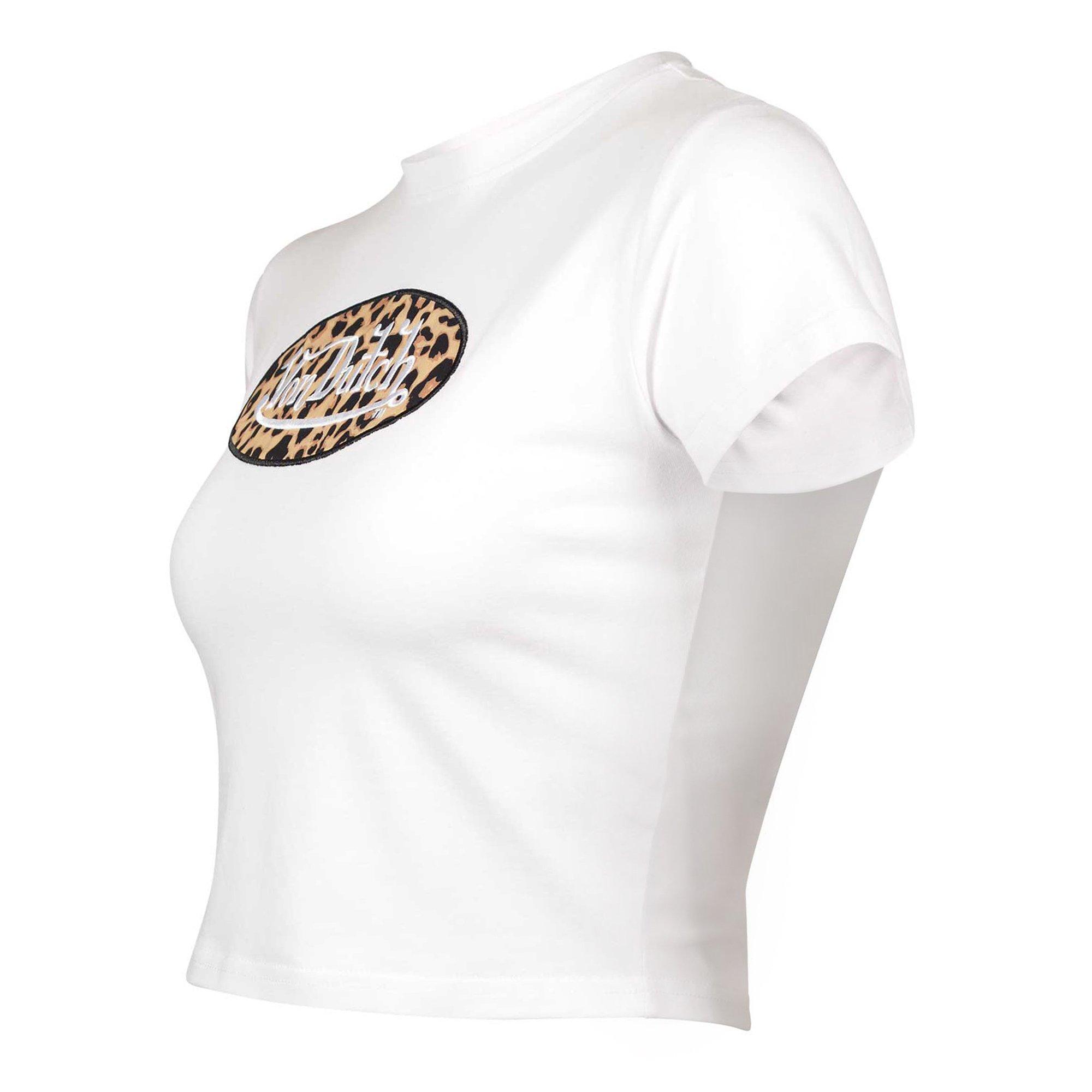 Von Dutch Women's Cheetah Tee - WHITE Thumbnail View 3