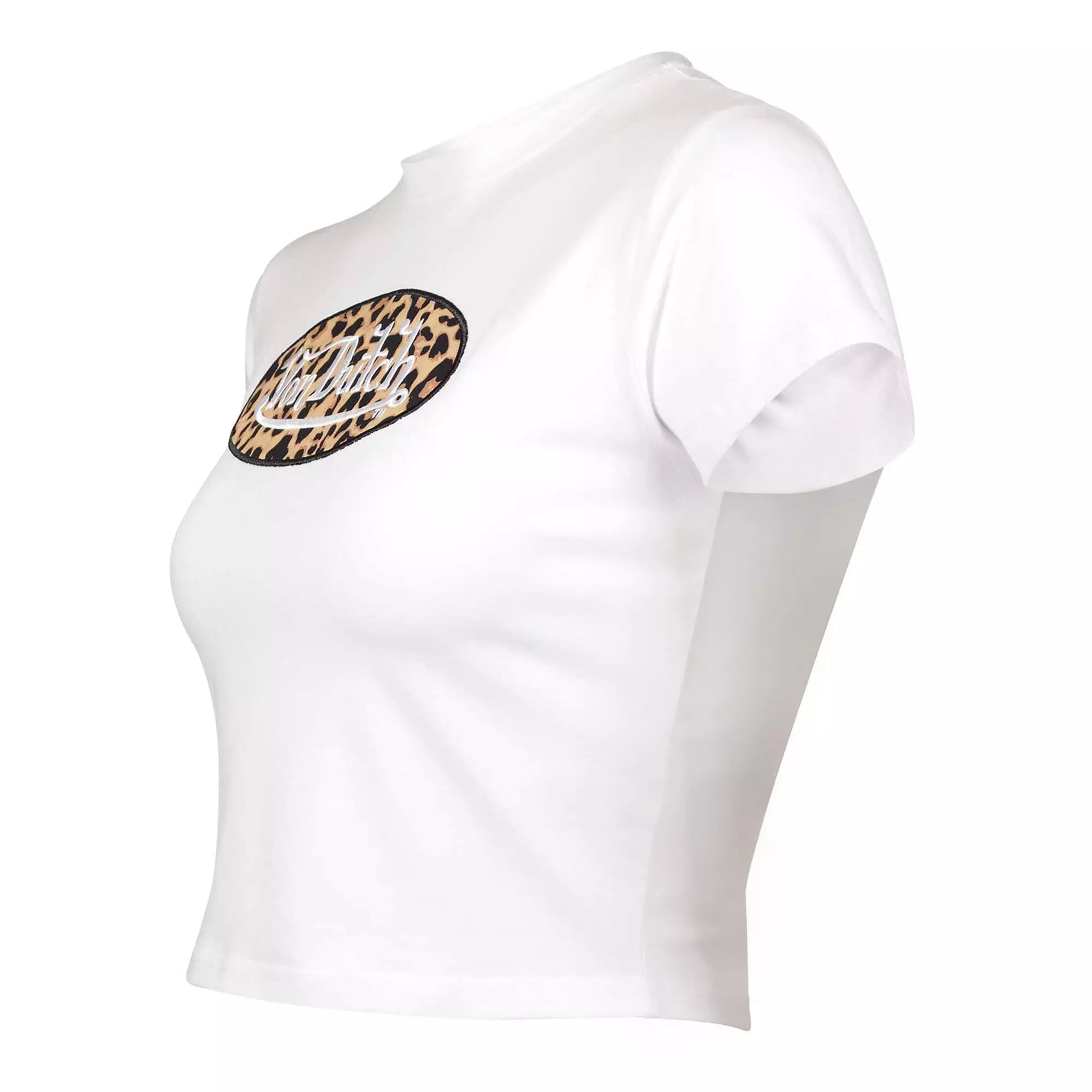Von Dutch Women's Cheetah Tee - WHITE
