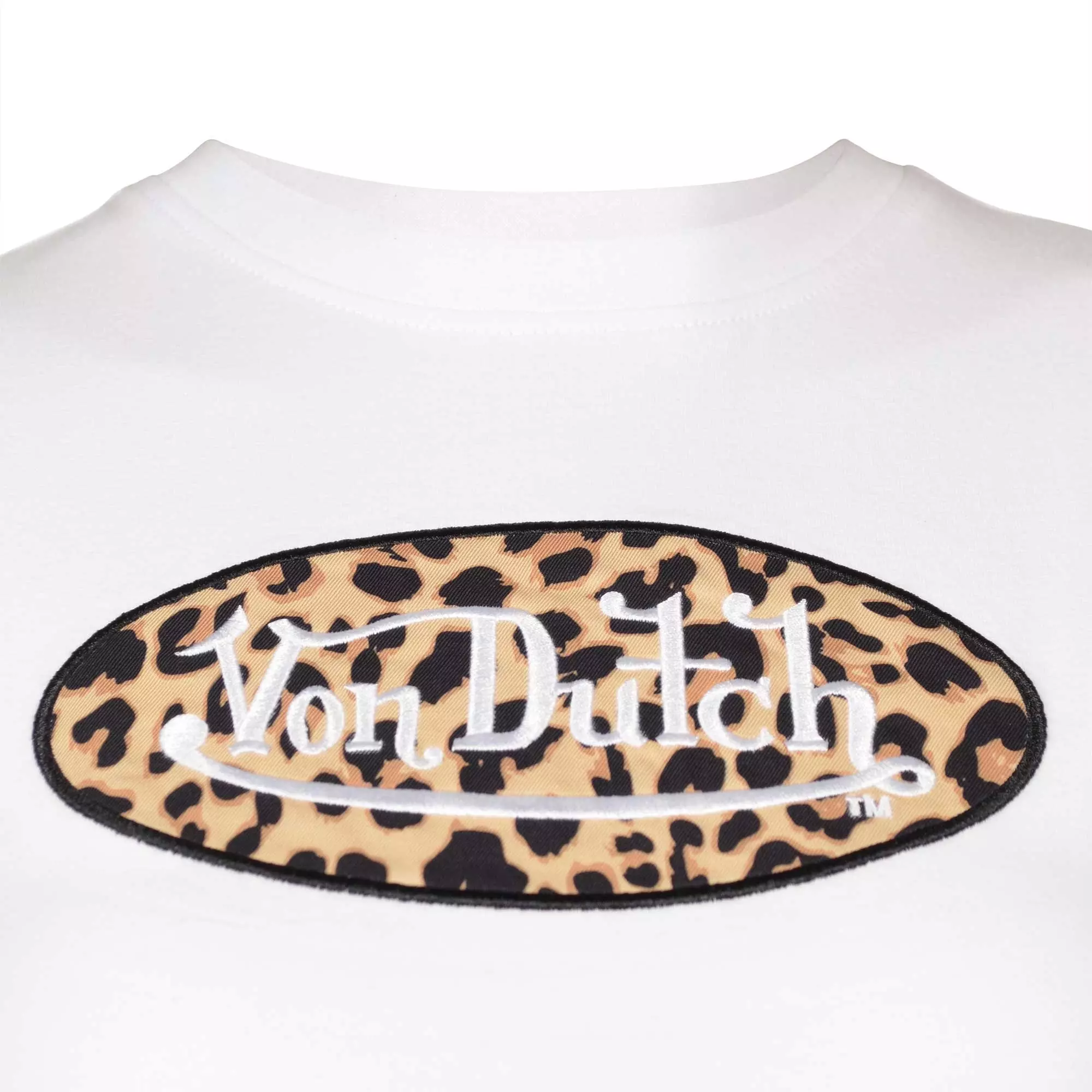 Von Dutch Women's Cheetah Tee - WHITE