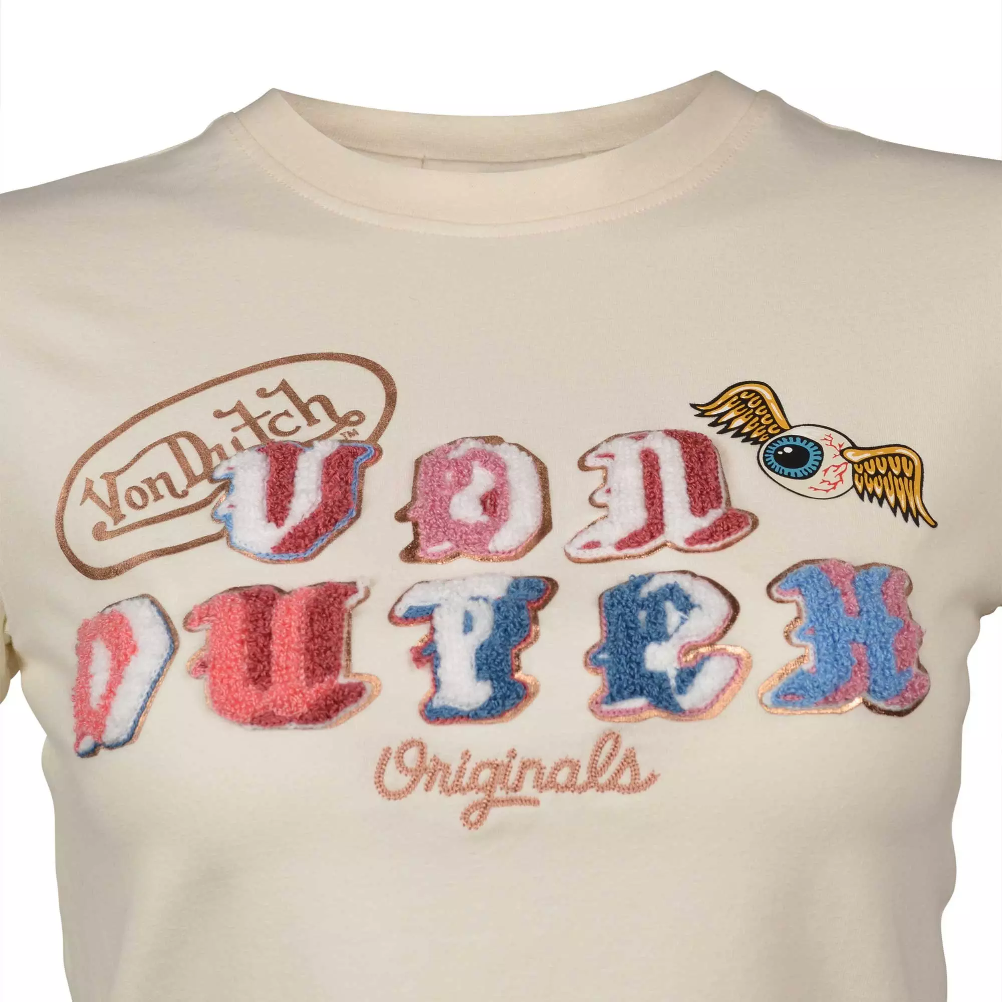 Von Dutch Women's Rose Gold Tee - CREAM