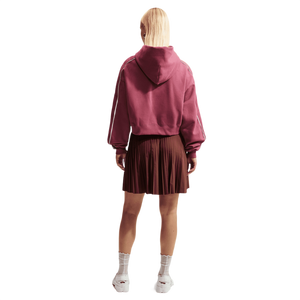 Nike Women's Studio Fleece Medium Weight Cropped Pullover Hoodie - PINK