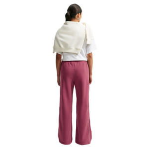 Nike Women's Studio Fleece Medium Weight Mid-Rise Wide-Leg Pants - PINK