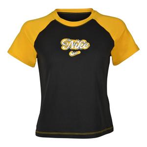 FA26 RAGLN TEE PLAID - BLK/YLLW - BLACK/YELLOW